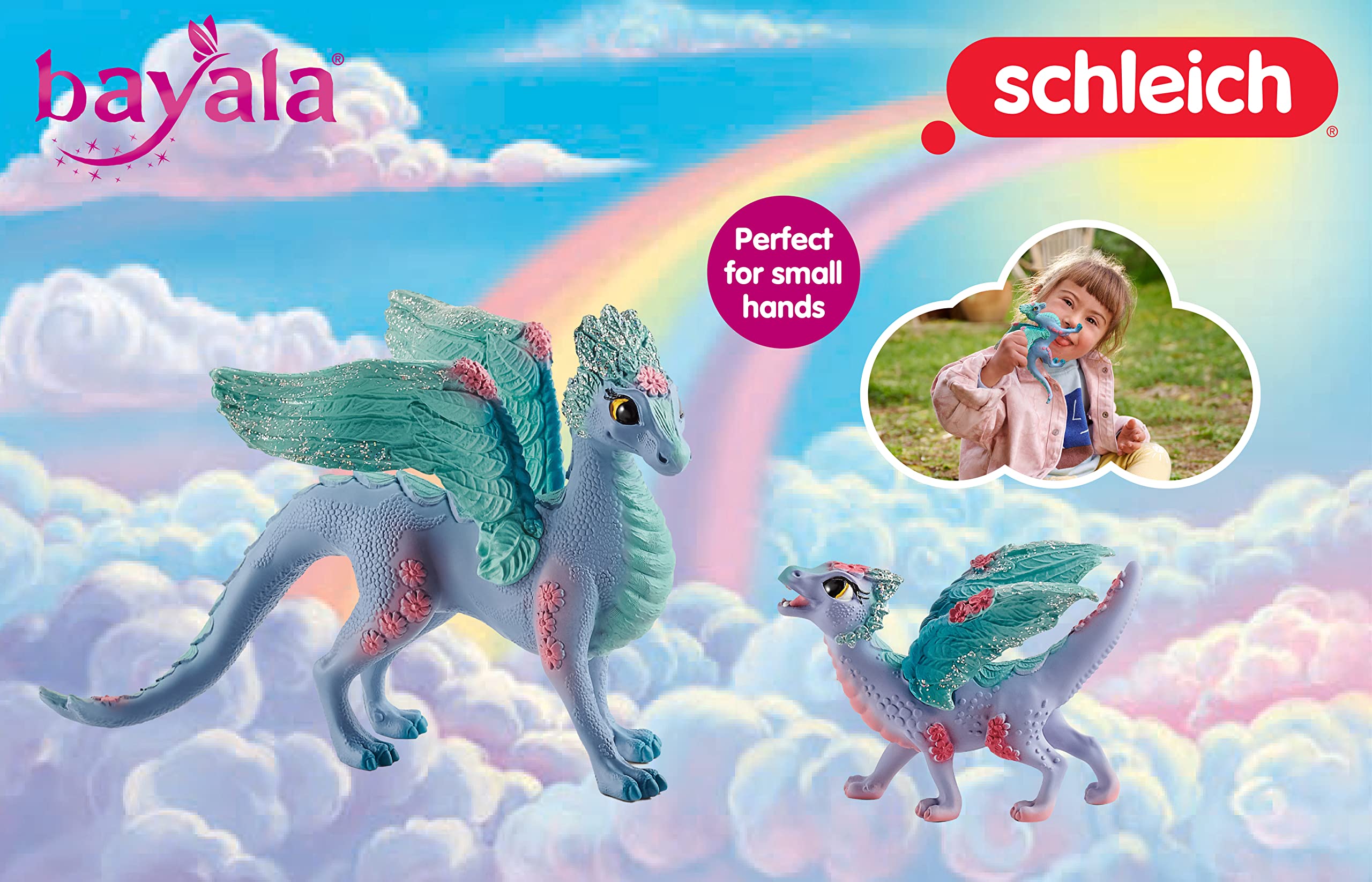 Schleich 70592 Flower Dragon and Child Bayala - Fantasy Playset for Kids 8
