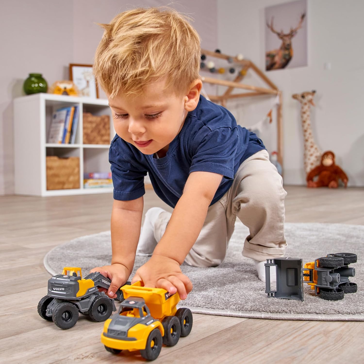 Dickie Toys Volvo Construction Site Vehicles Set - 3-Piece Playset for Kids 3+ 6