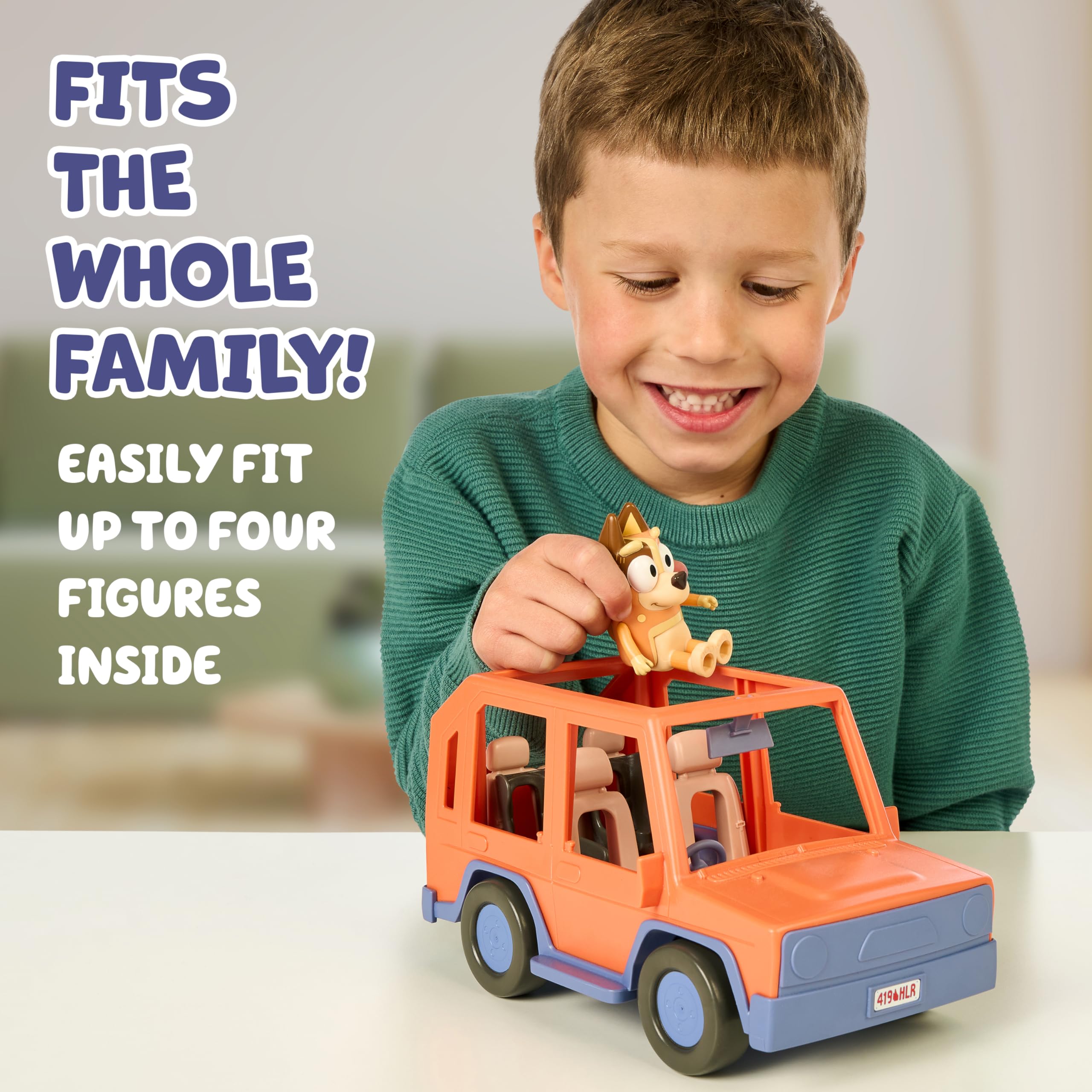 Bluey Heeler Family Road Trip 4WD Vehicle with Articulated Chilli Figure - Ages 3+ 8