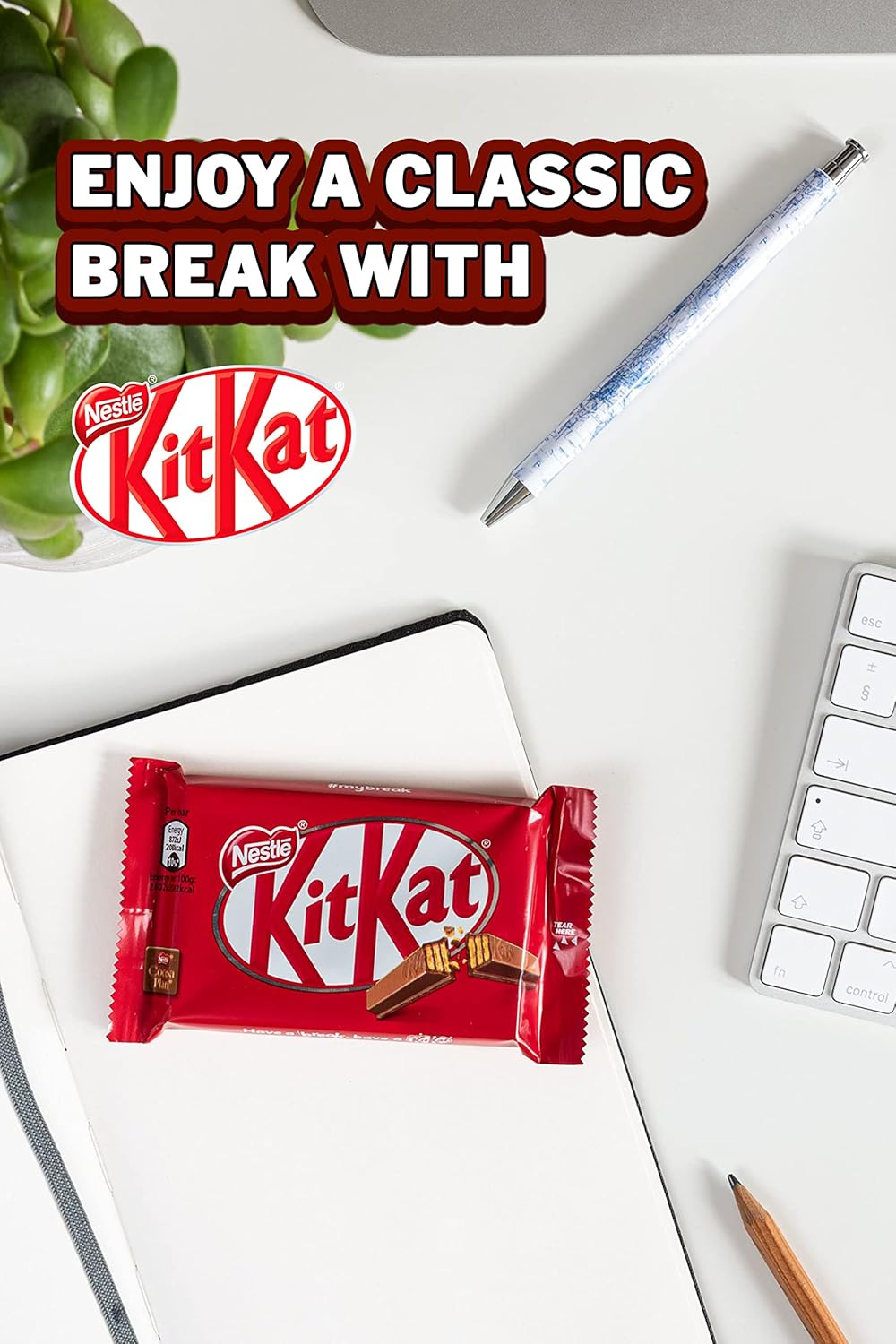 KITKAT - 4 Finger Milk Chocolate Bars, 24-Pack (24 x 41.5 g) 5