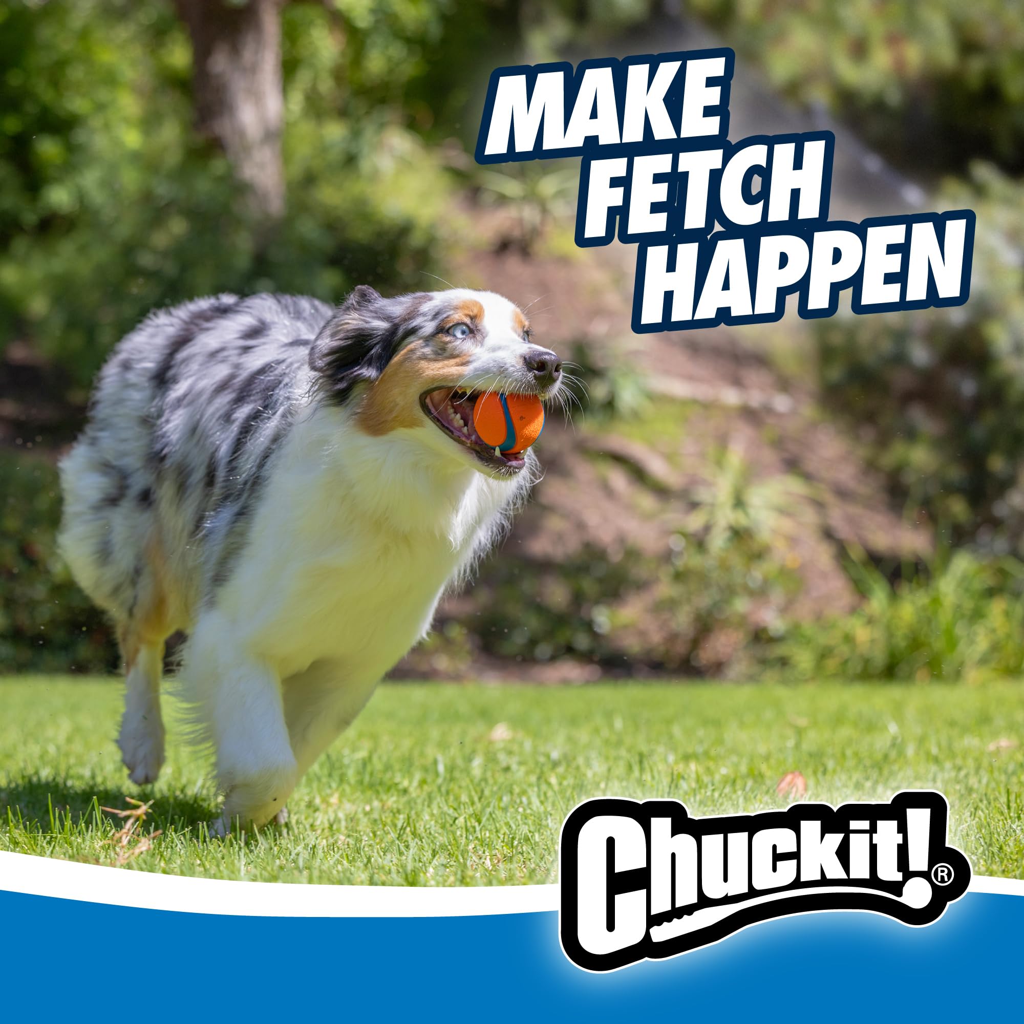 Chuckit! Fetch Medley 3 Pack - Max Glow, Rebounce, Whistler | Medium | Launcher Compatible 5