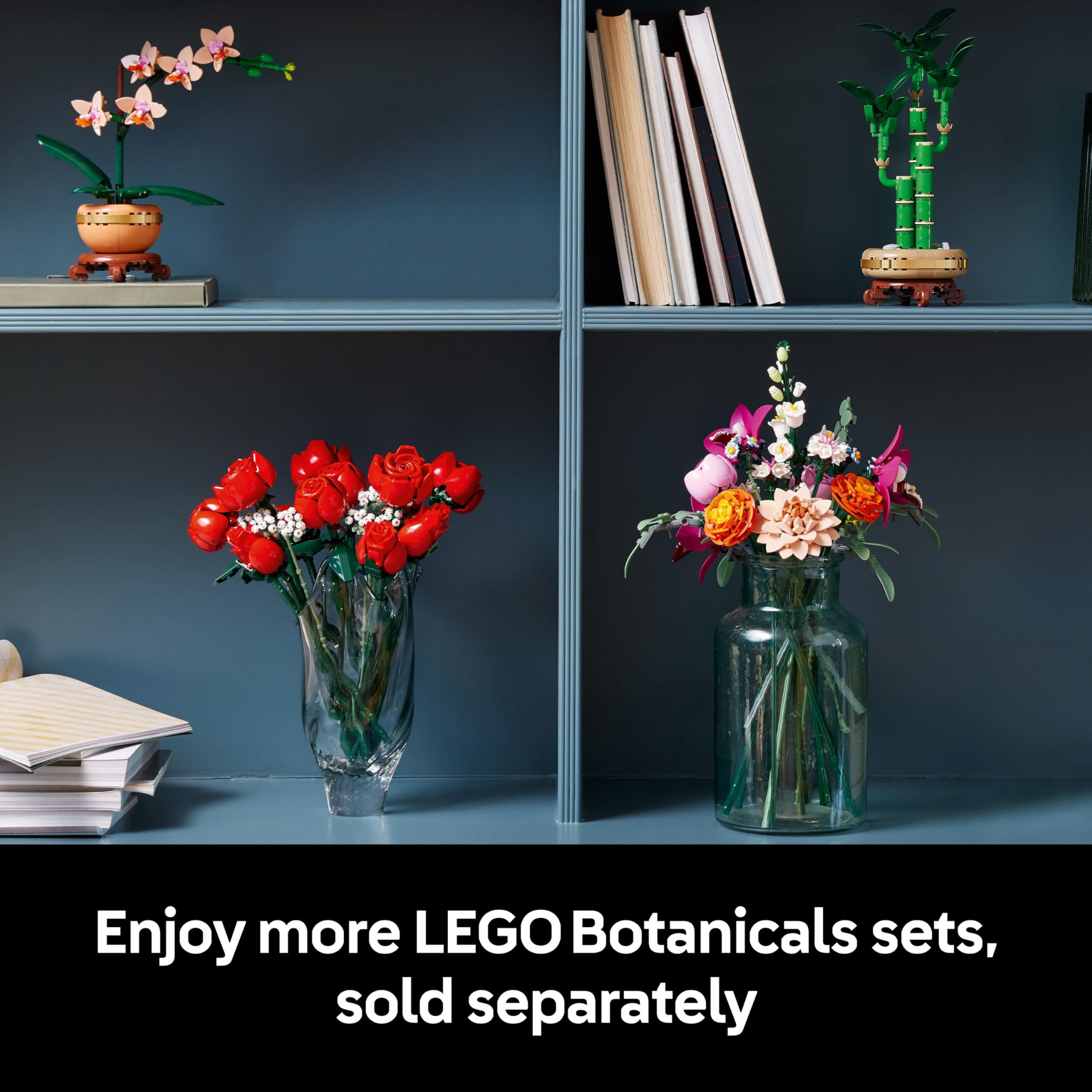 LEGO Pretty Pink Flower Bouquet 10342 - Buildable Floral Home Decor Set for Adults 7