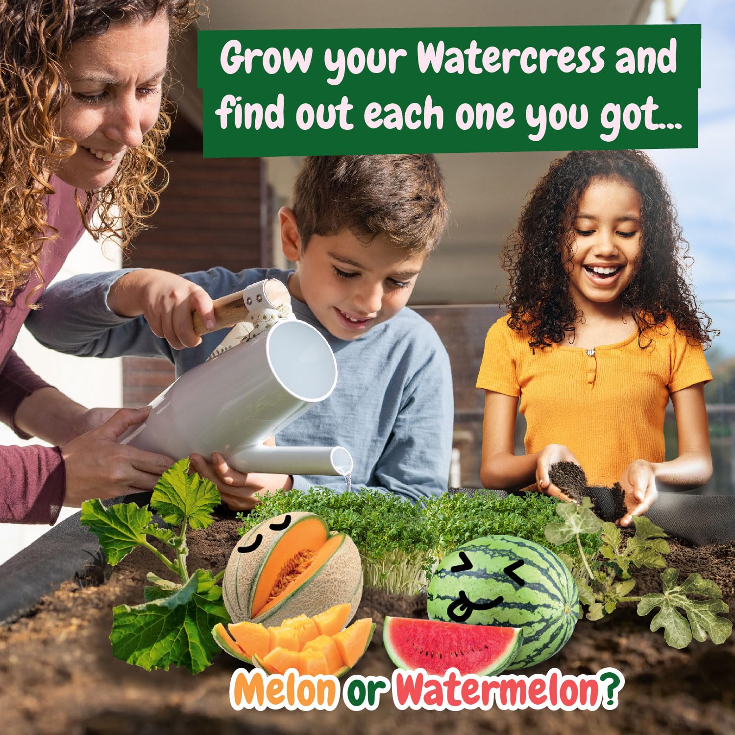 Science4you Small Greenhouse for Kids - Grow Kit with Watermelon, Melon & Watercress Seeds for Children 6+ 5