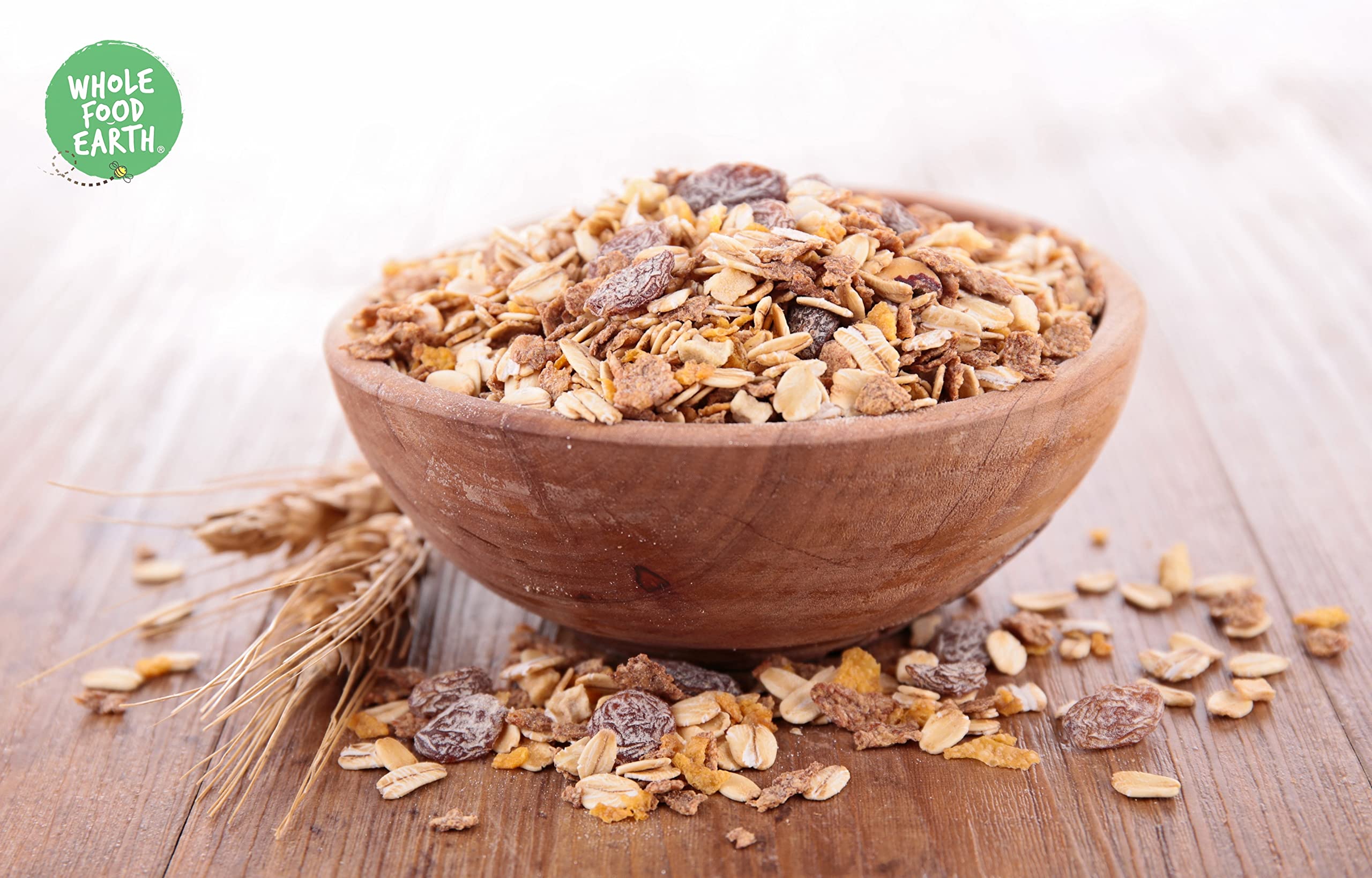 Wholefood Earth Toasted and Malted Wheat Flakes 1 kg | GMO Free | High Fibre | Vegan 4