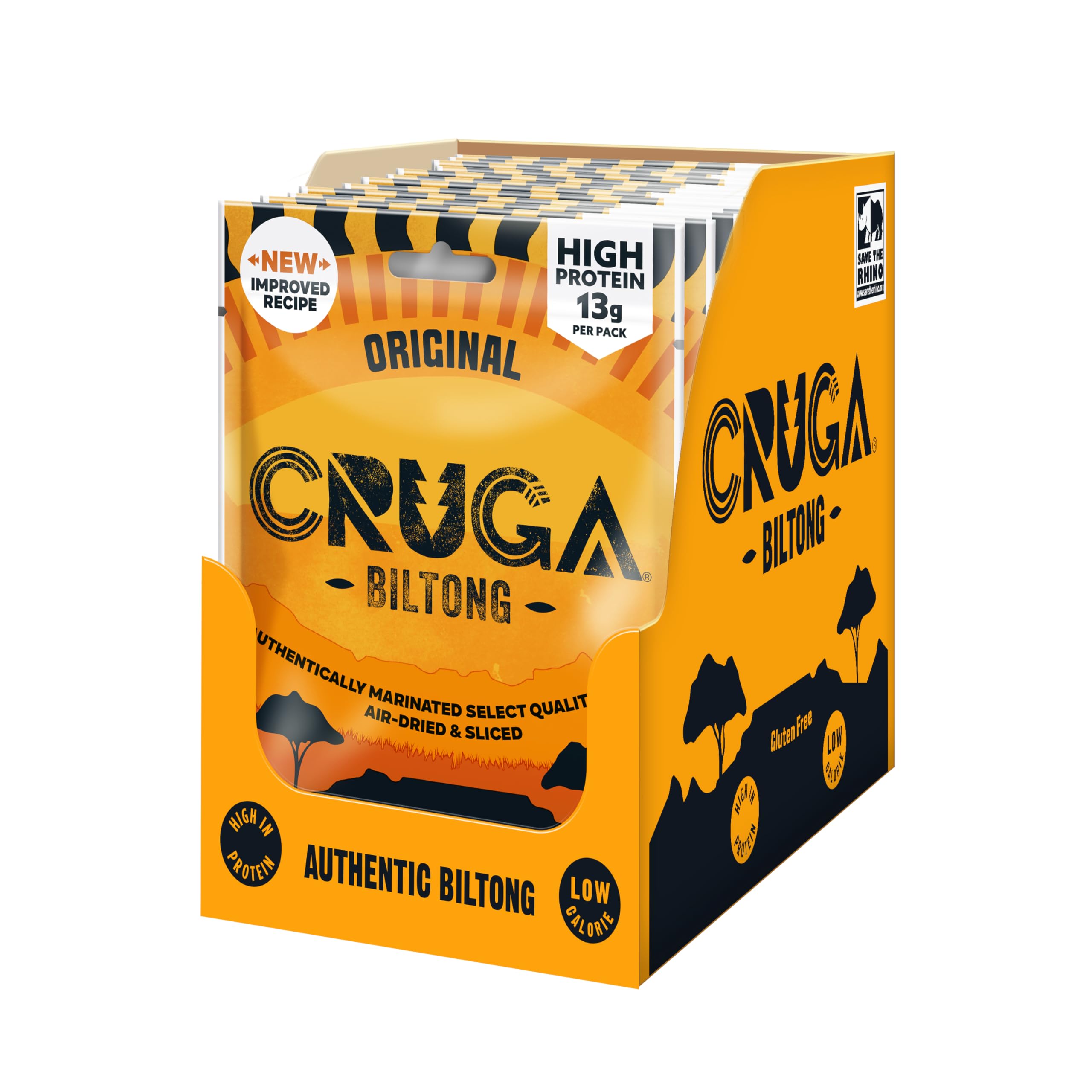 Cruga Original Beef Biltong - High Protein Gluten Free Snack
