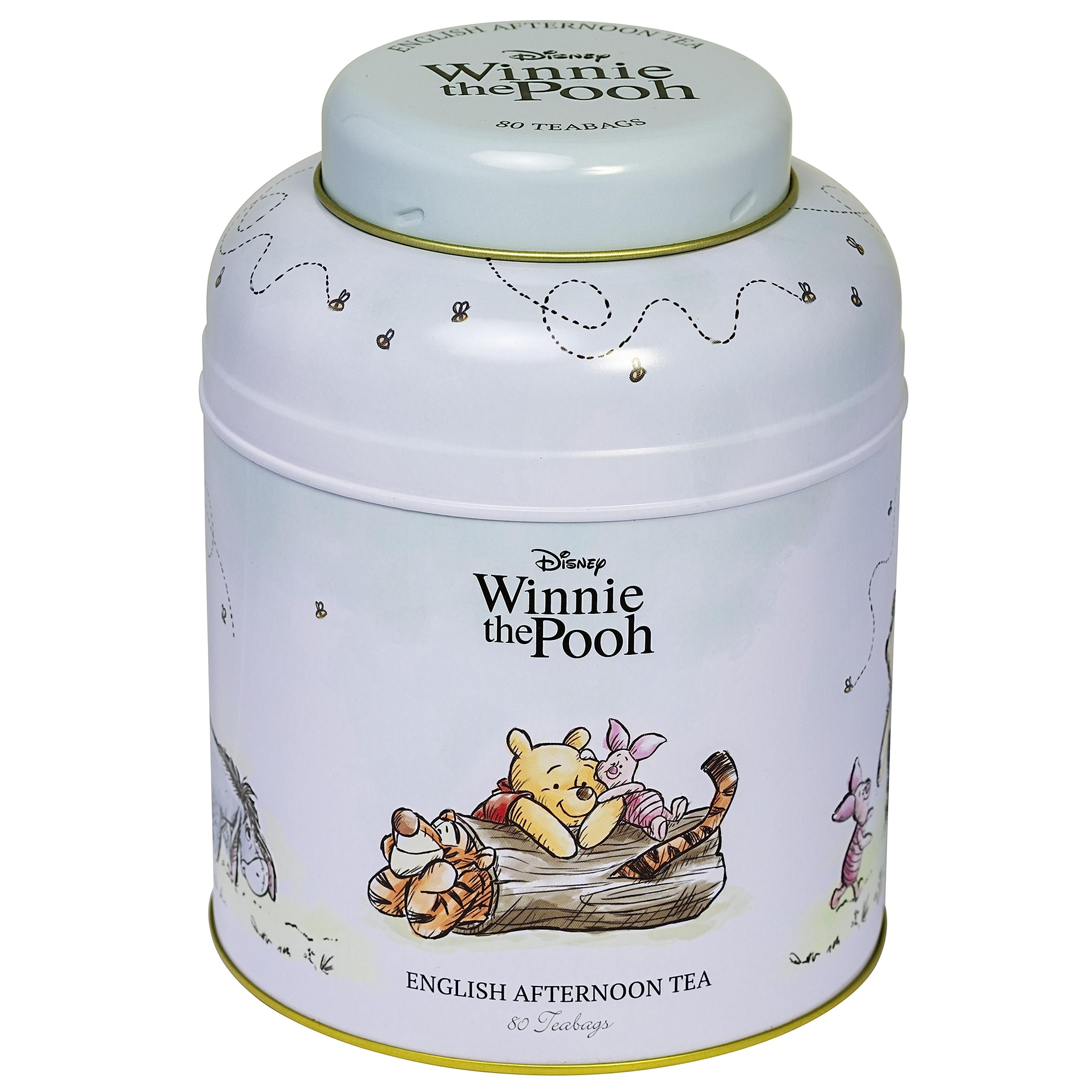 New English Teas Winnie the Pooh & Friends Tea Caddy with 80 English Breakfast Teabags 12