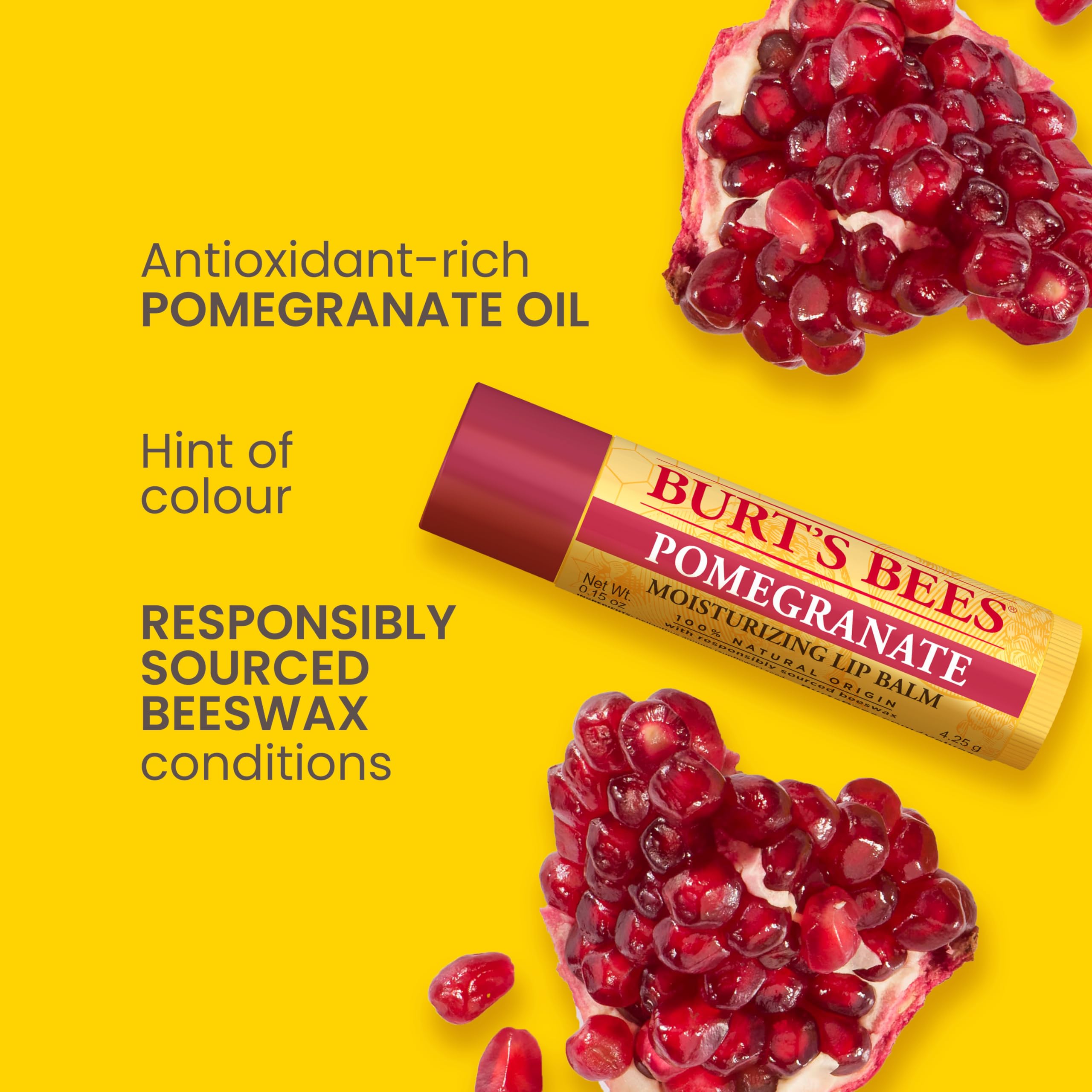 Burt's Bees - Pomegranate Moisturizing Lip Balm (4.25g) 7