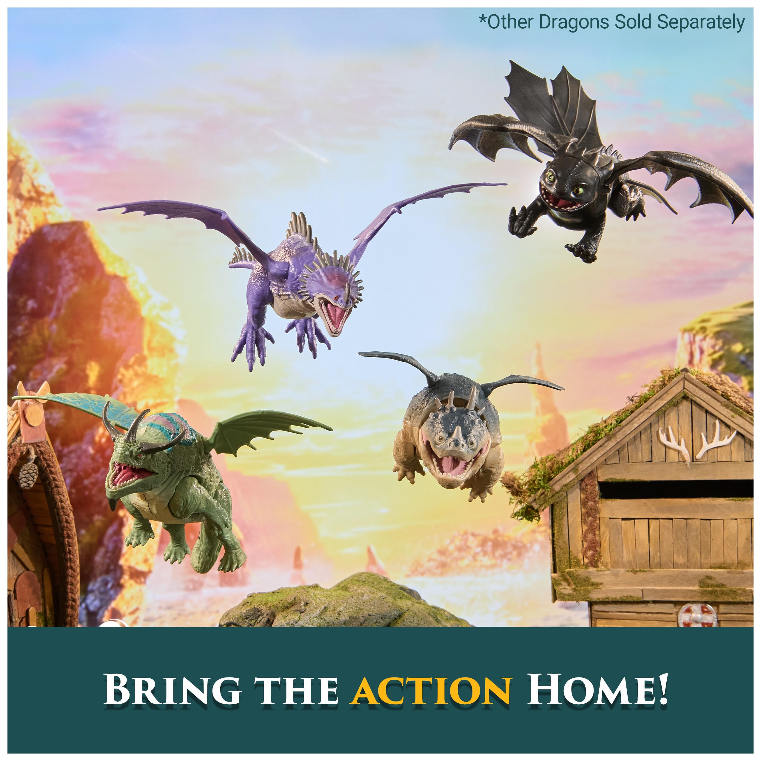 Dreamworks Dragons Toothless Action Figure - 23 cm, Moving Wings/Legs | Ages 4+ 6