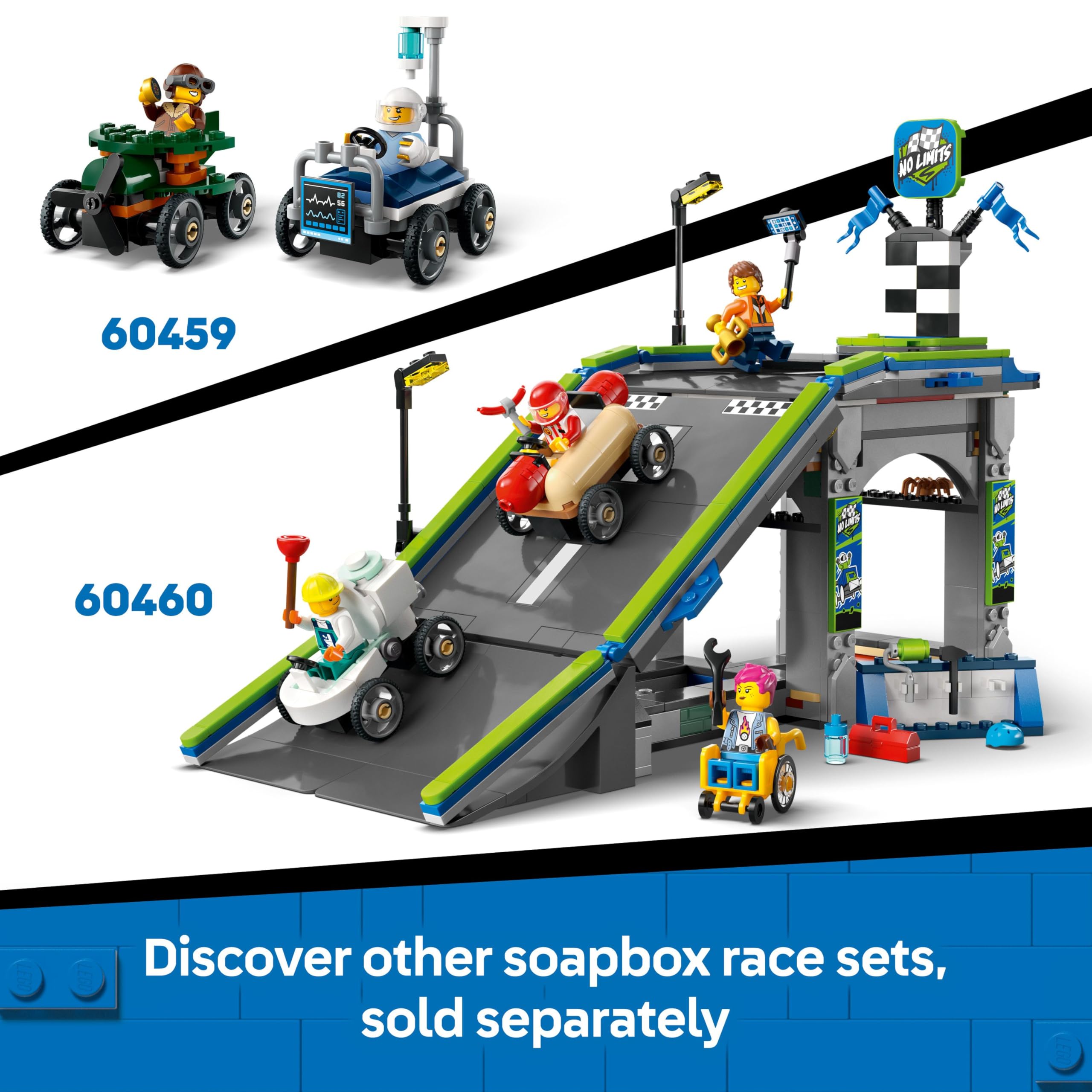 LEGO City Pizza vs. Fire Truck Race Car Pack - Building Set for 5+ Year Olds 3