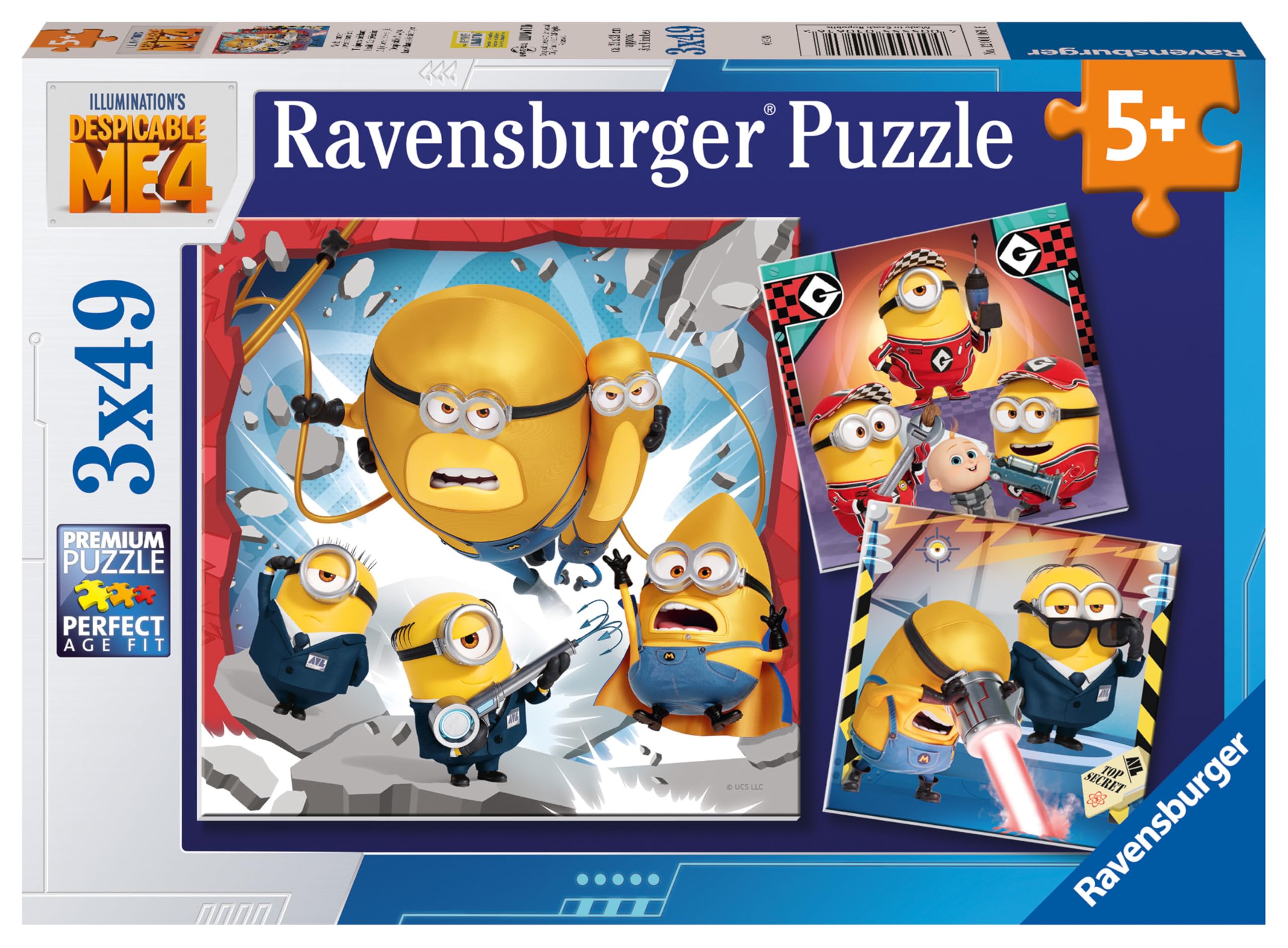 Ravensburger Despicable Me 4 Minions Jigsaw Puzzles - 3 x 49 Pieces | Ages 5+ 1