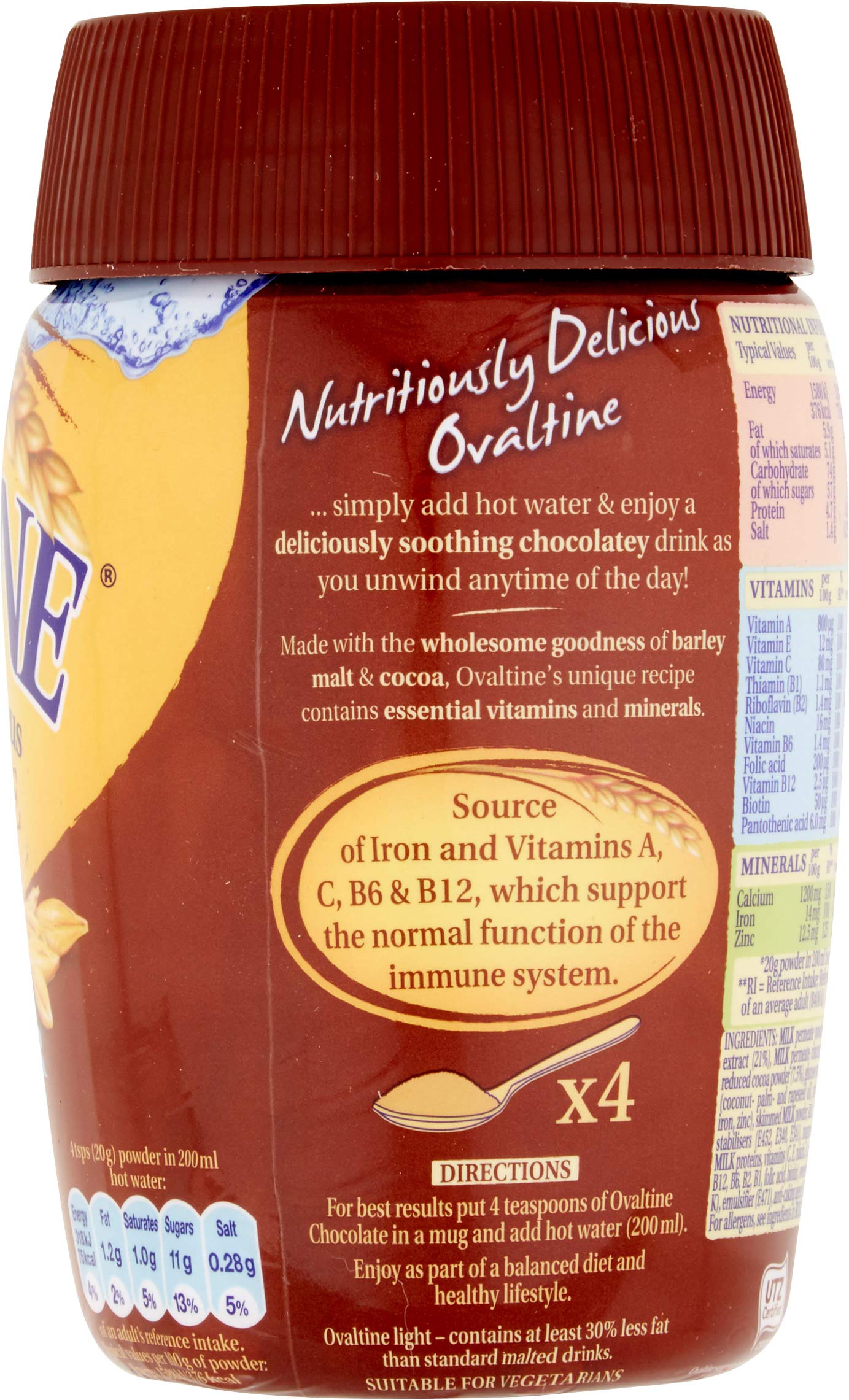 Ovaltine Chocolate Light Malted Drink Powder - 300 g