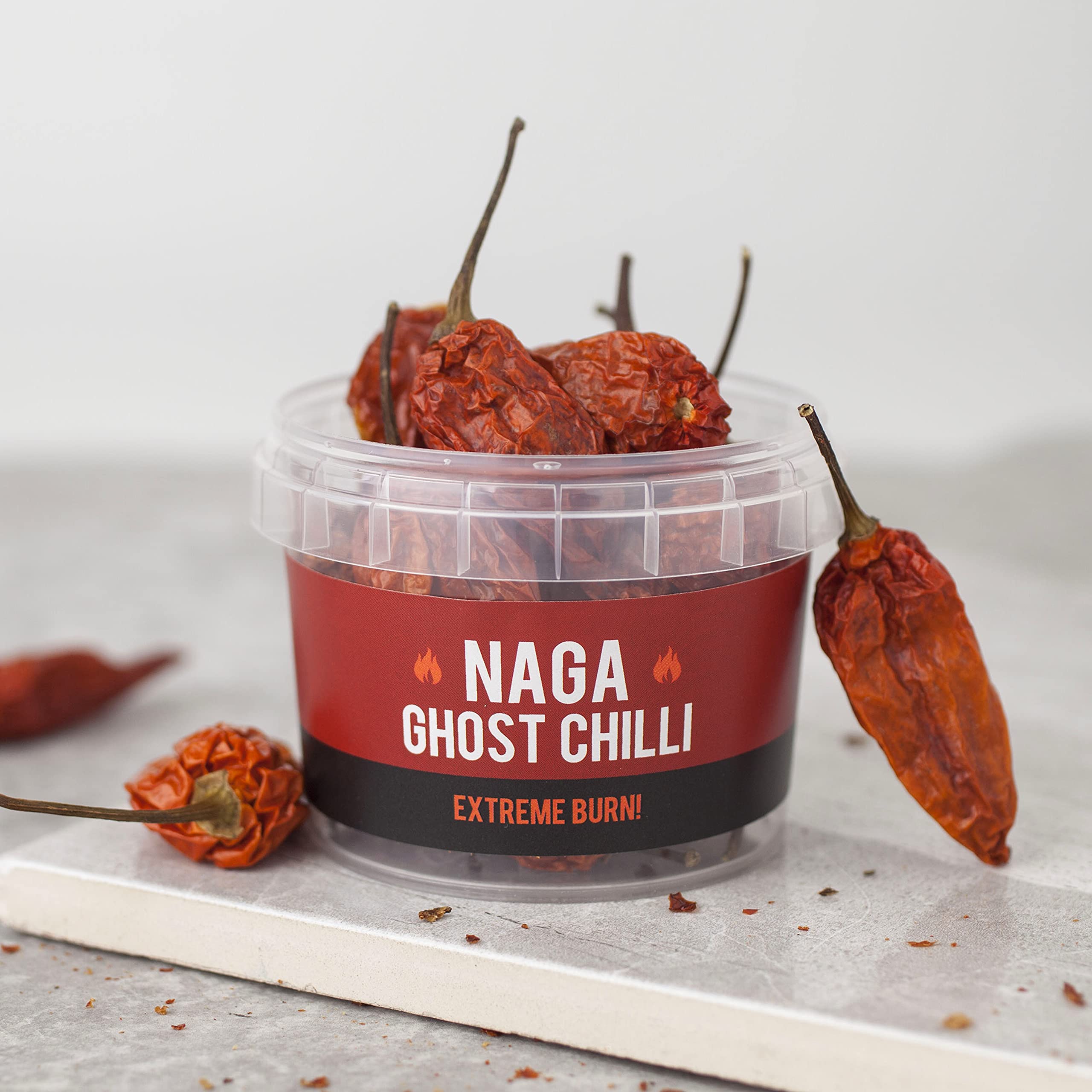 SPICE 'N' TICE Naga Ghost Chilli Pot with Pepper Pods - Extreme Heat up to 700,000 SHU | 10g