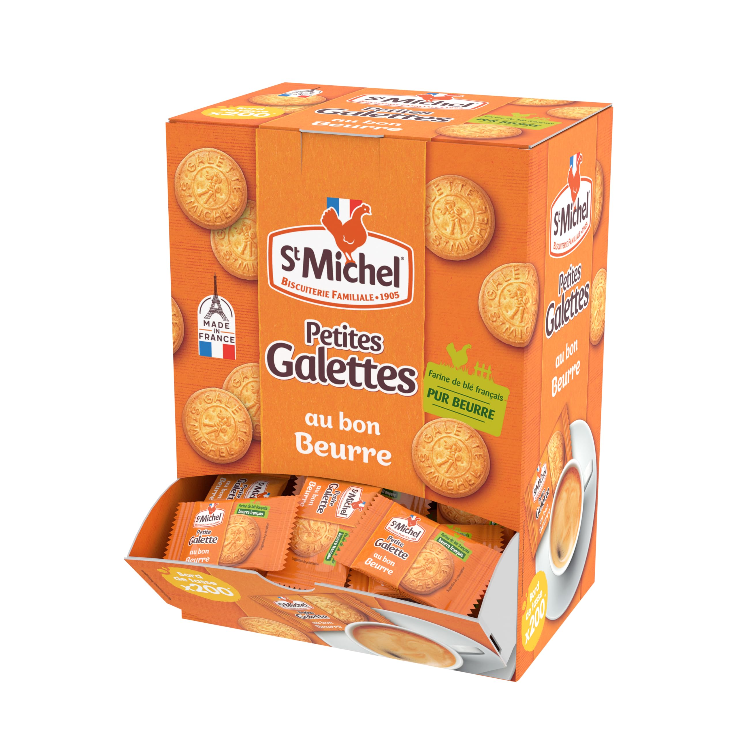 St Michel - Small Pure-Butter French Galettes - Coffee Side, Individually Wrapped