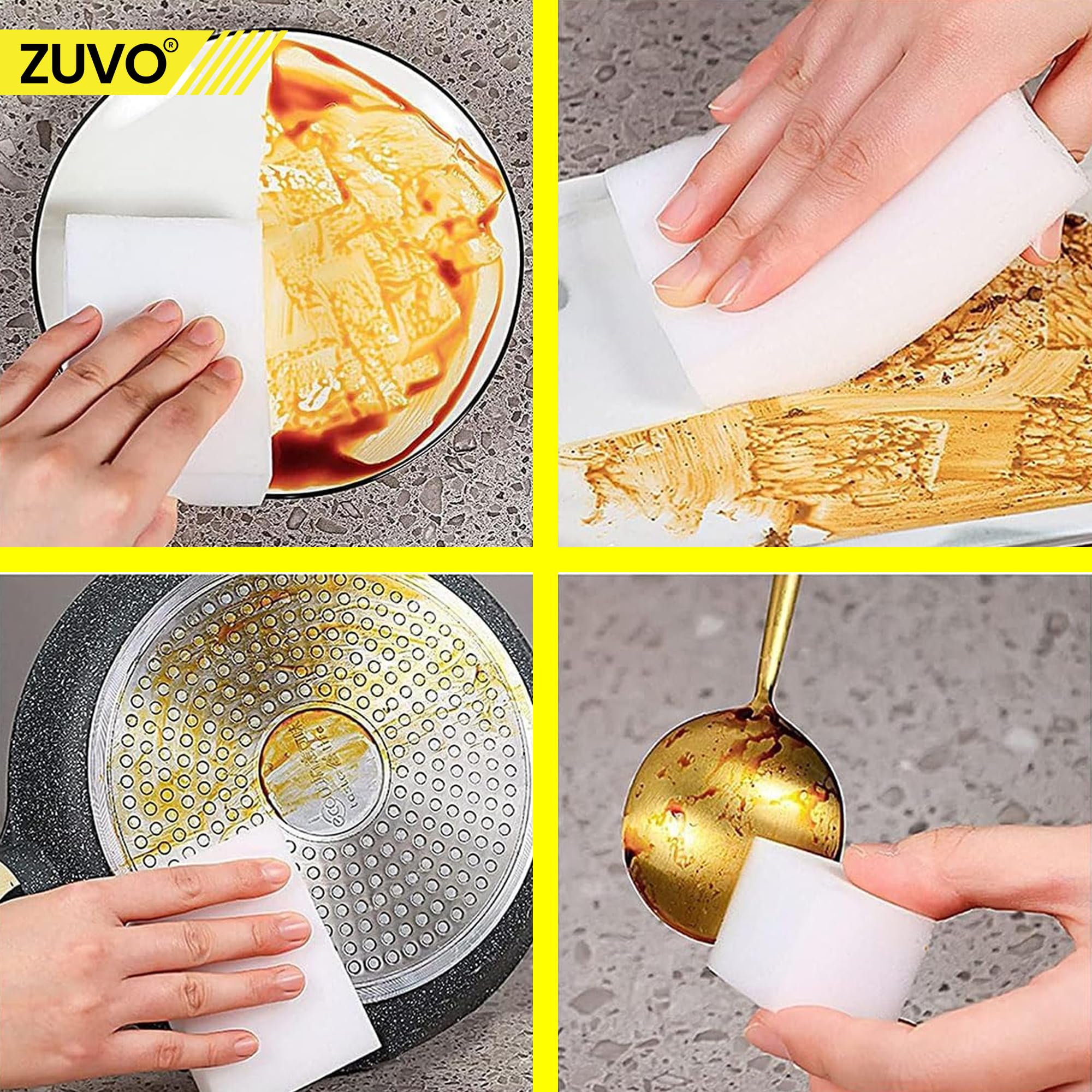 Zuvo - Multi-Functional Magic Eraser Sponge (12-Pack) 8
