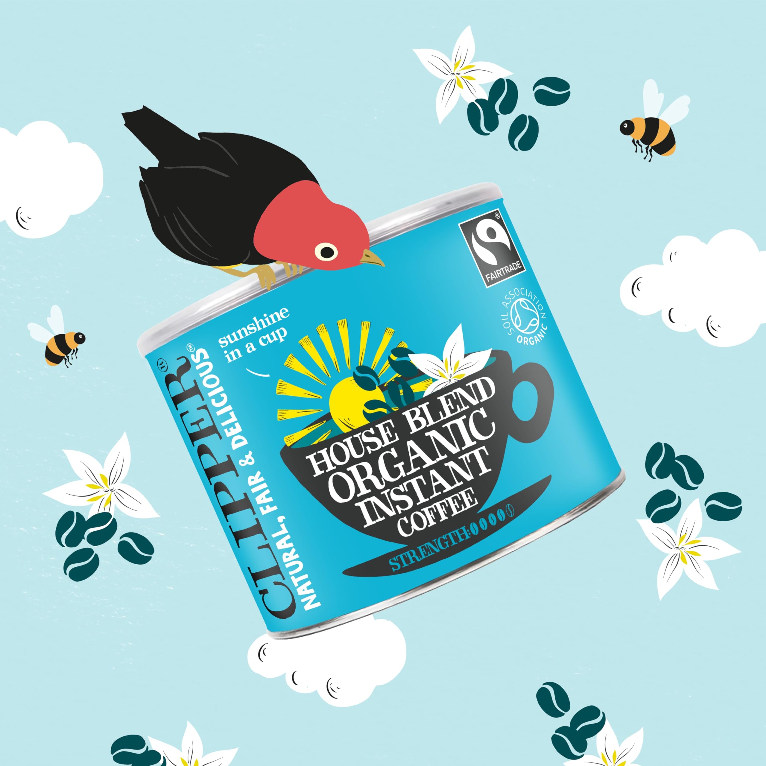 Clipper - Organic Medium Roast Arabica Instant Coffee 500g Refill 8