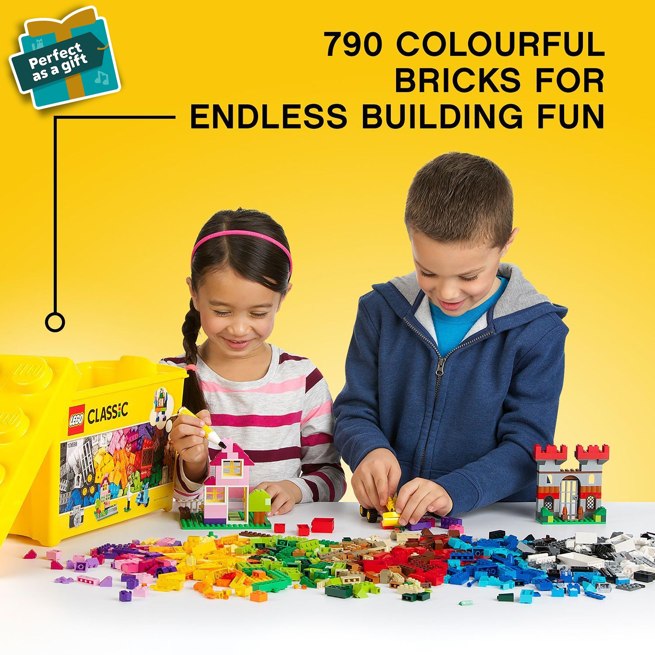 LEGO Classic Large Creative Brick Storage Box Set 10698 | 790 Pieces | Ages 4+