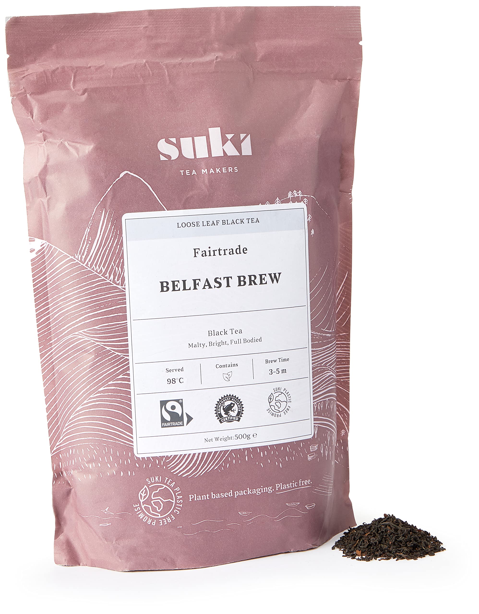 Suki Tea Belfast Brew Loose Black Tea 500g - Fairtrade & Rainforest Alliance Certified