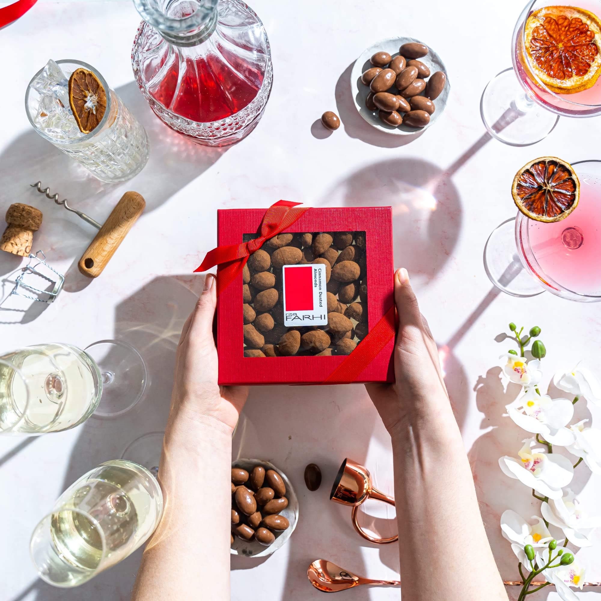 Rita Farhi Milk and Dark Chocolate Brazil Nuts Luxury Gift Box 210g 10
