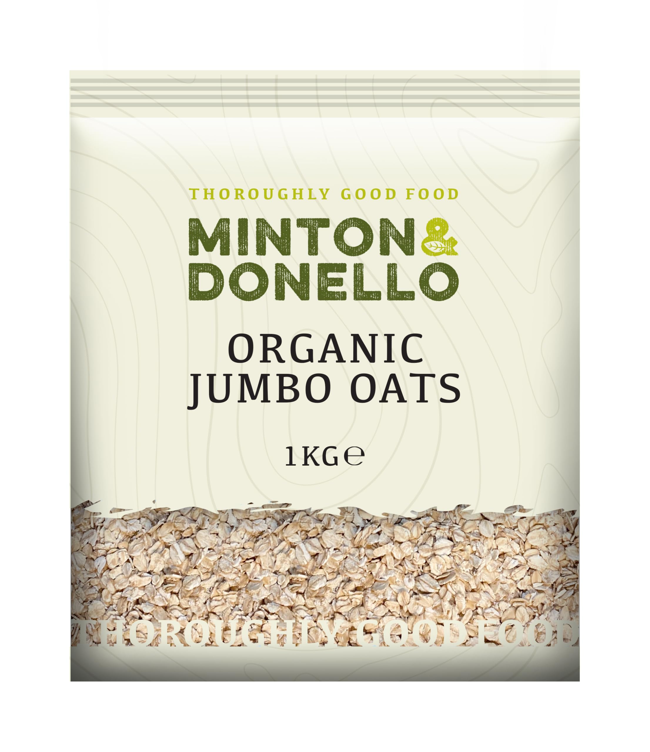 Mintons Good Food Organic Jumbo Oats 1Kg - Home Compostable Packaging