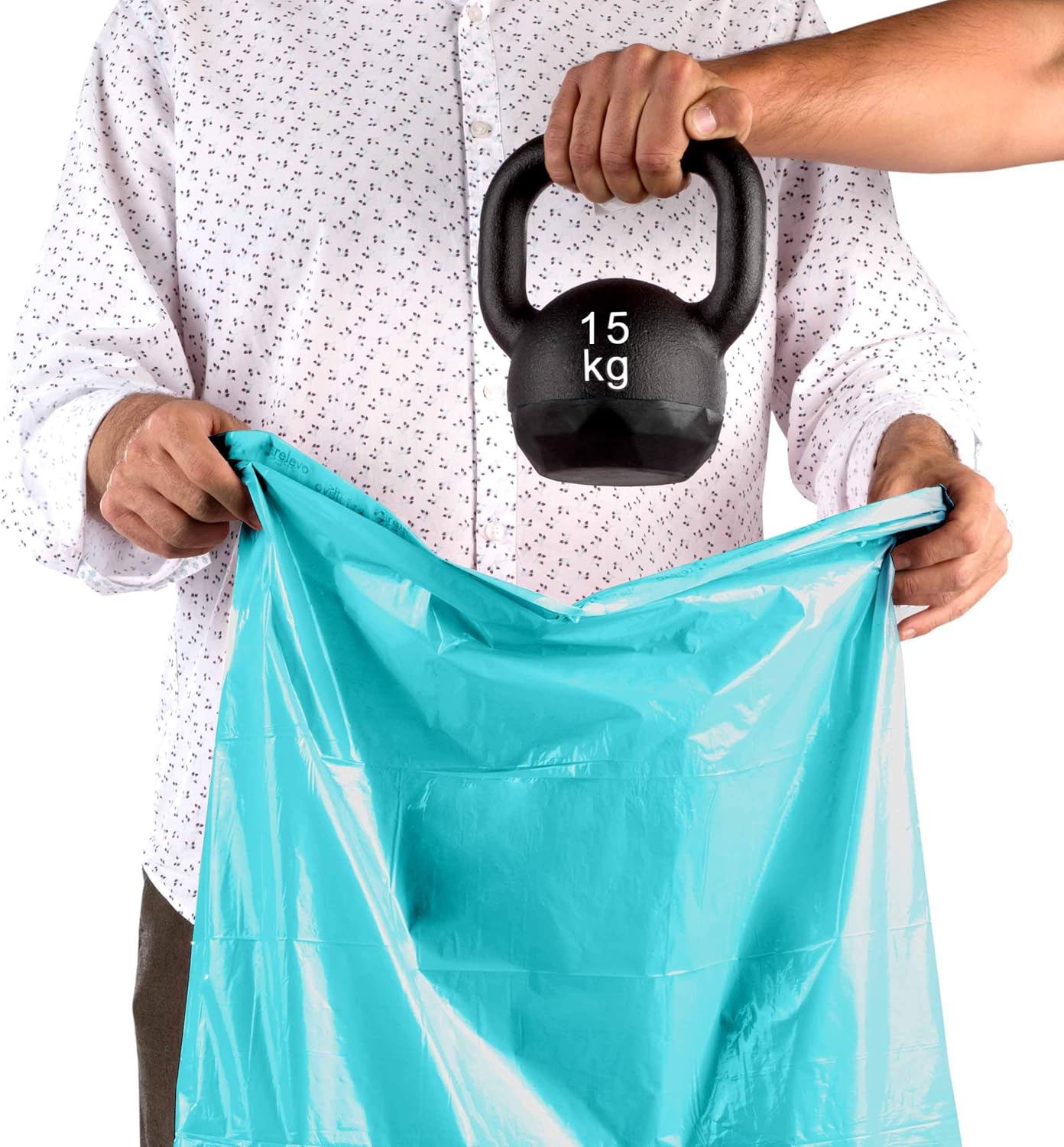 Relevo 100% Recycled Heavy Duty Bin Liners 20L - 15 Bags 6