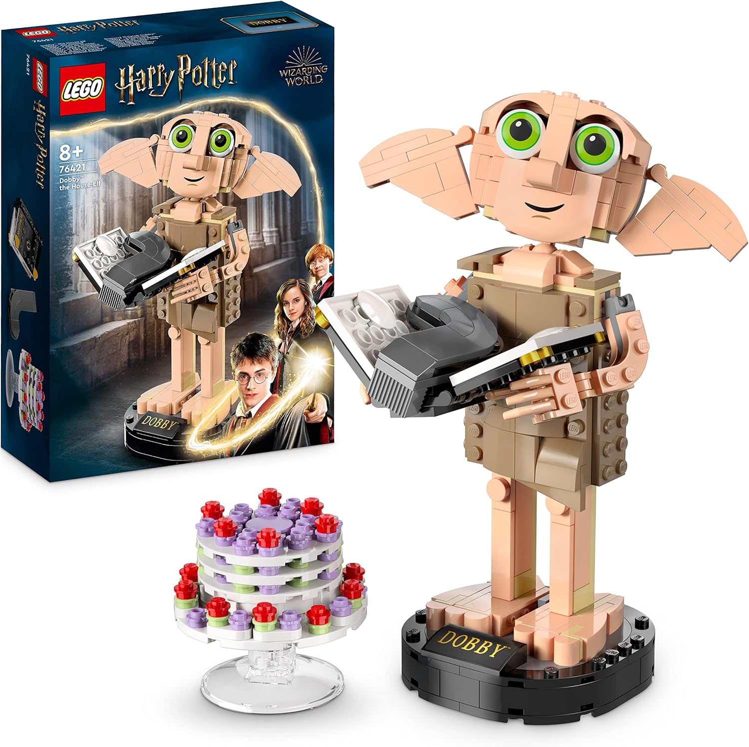 LEGO 76421 Harry Potter Dobby the House-Elf Building Set - Posable Figure with Accessories, 403 Pieces