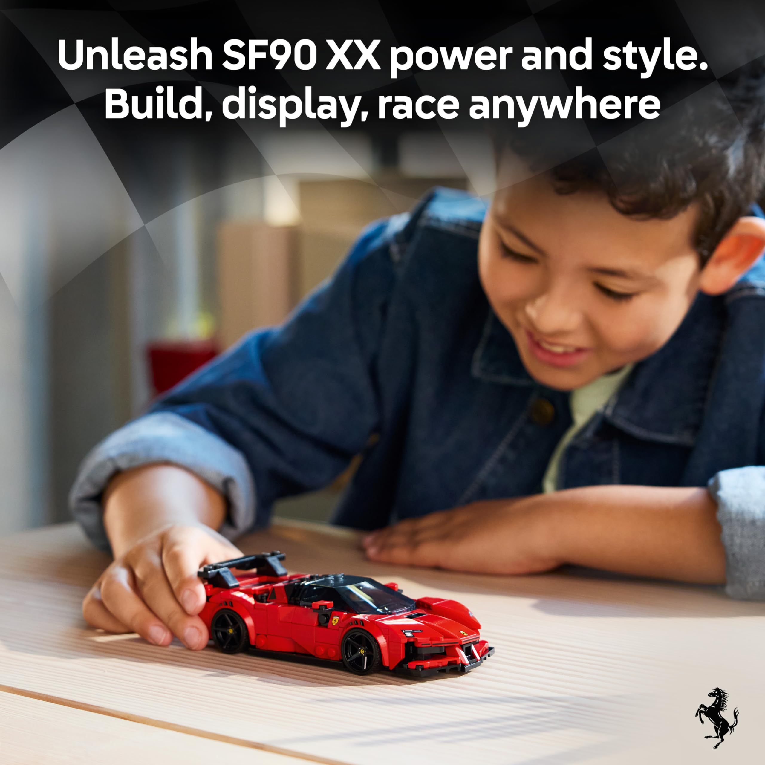 LEGO Speed Champions Ferrari SF90 XX Stradale Sports Car Toy Model Kit | 339 Pieces | Ages 9+