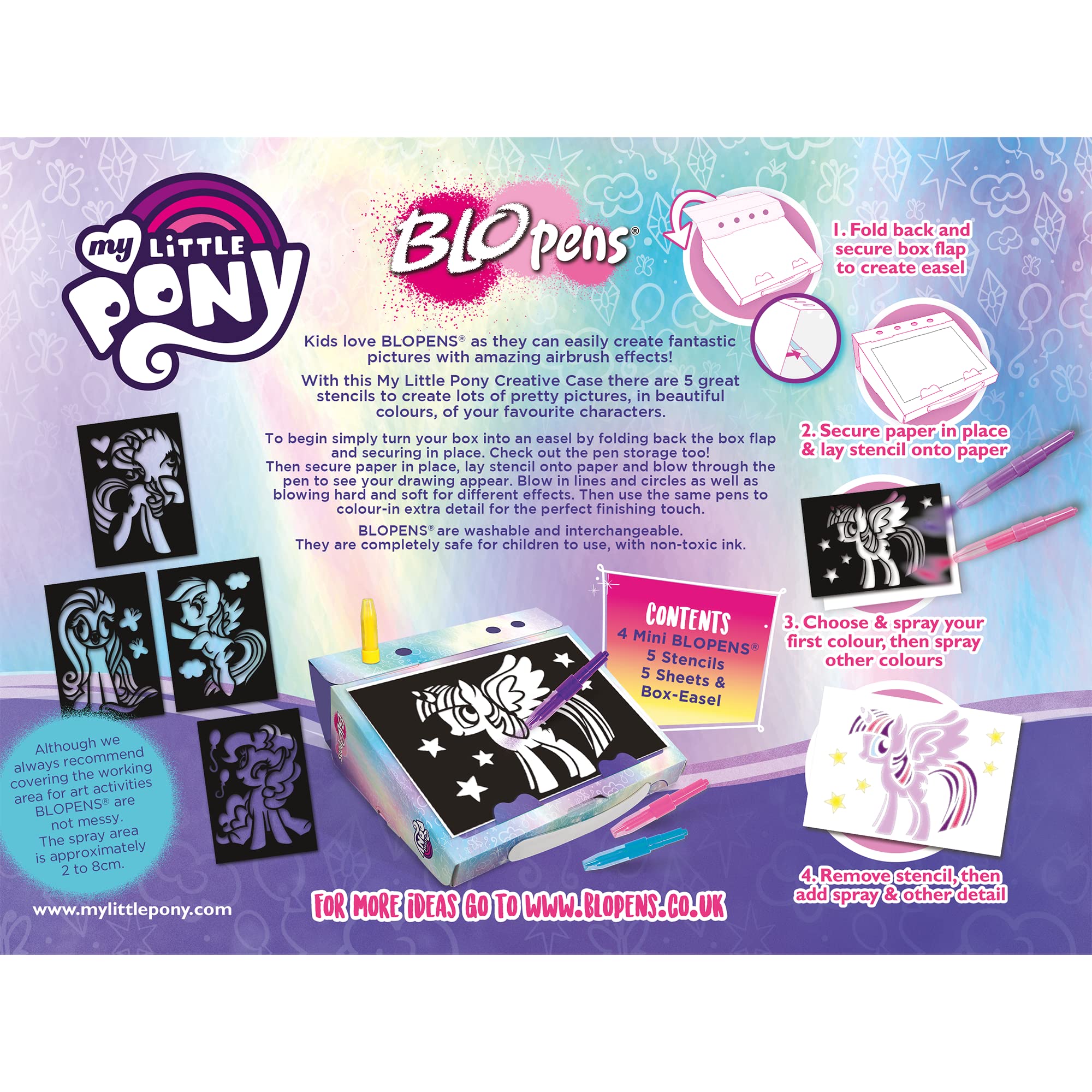 My Little Pony BLOPENS Creative Case - Airbrush Art Set for Kids 10