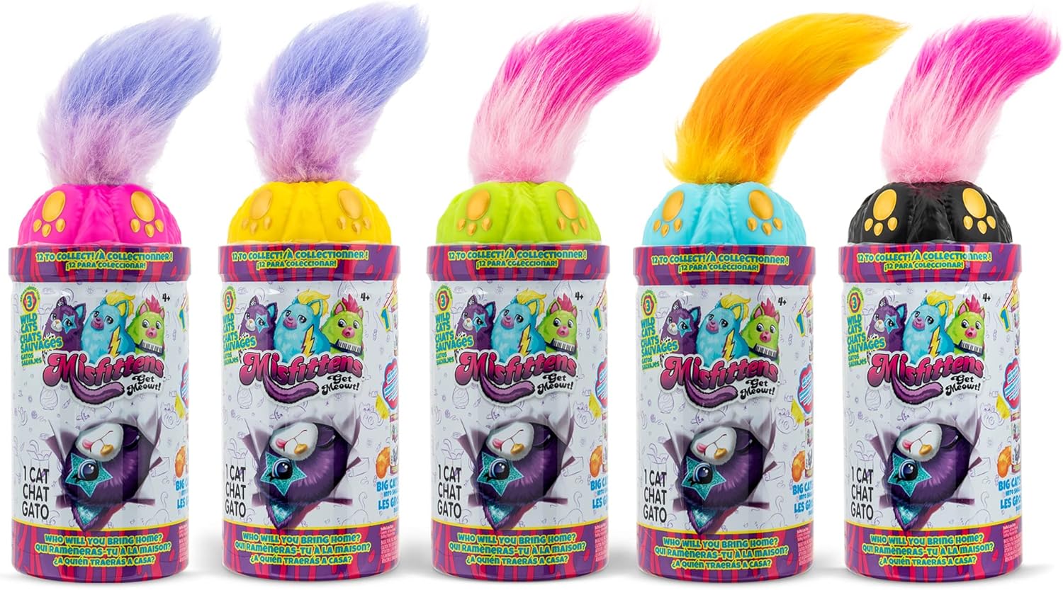 Misfittens Surprise Cat Plush Wave 3 - Soft Squeeze & Stretch Collectible Plush Toy