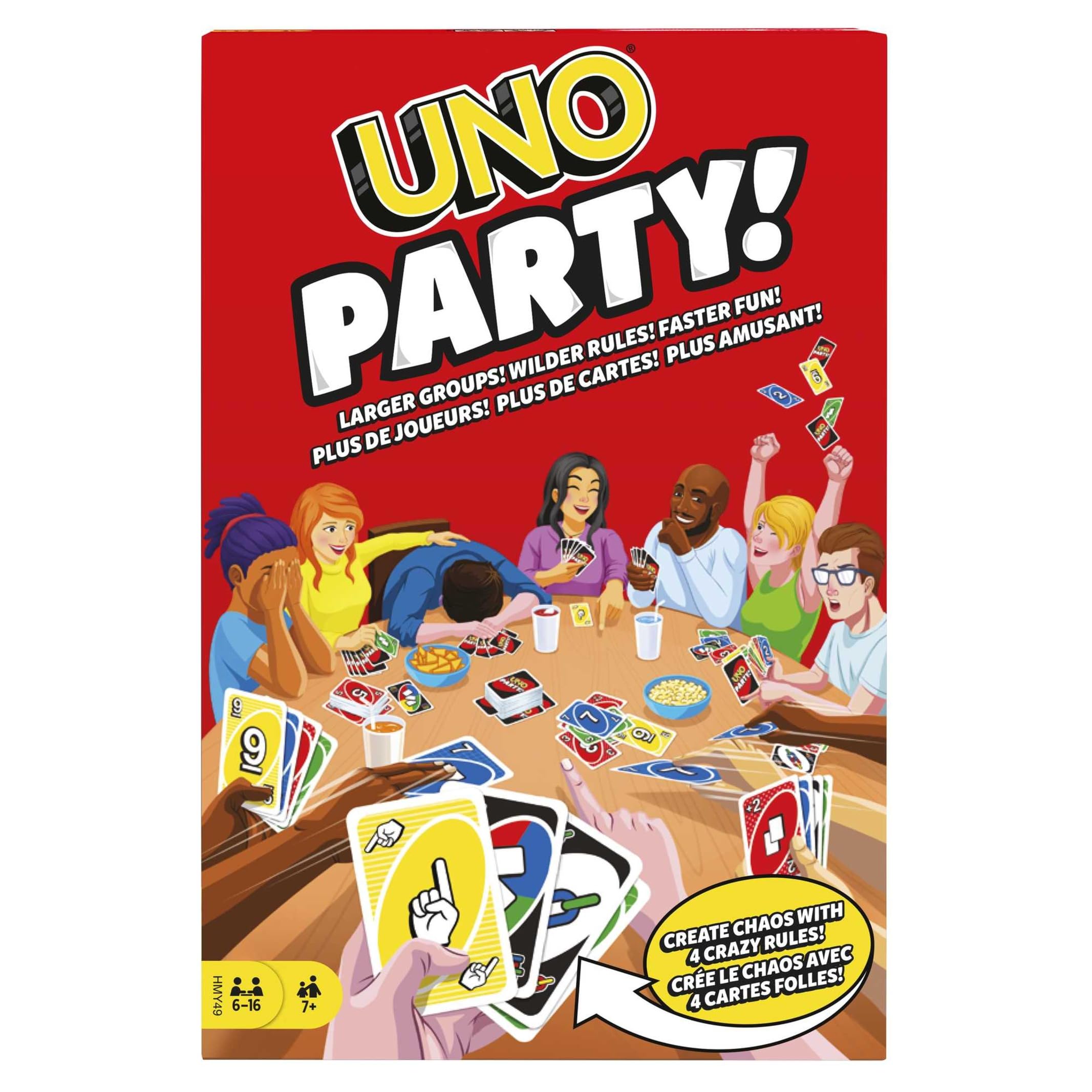 Mattel Games UNO Party Family Card Game for Large Groups