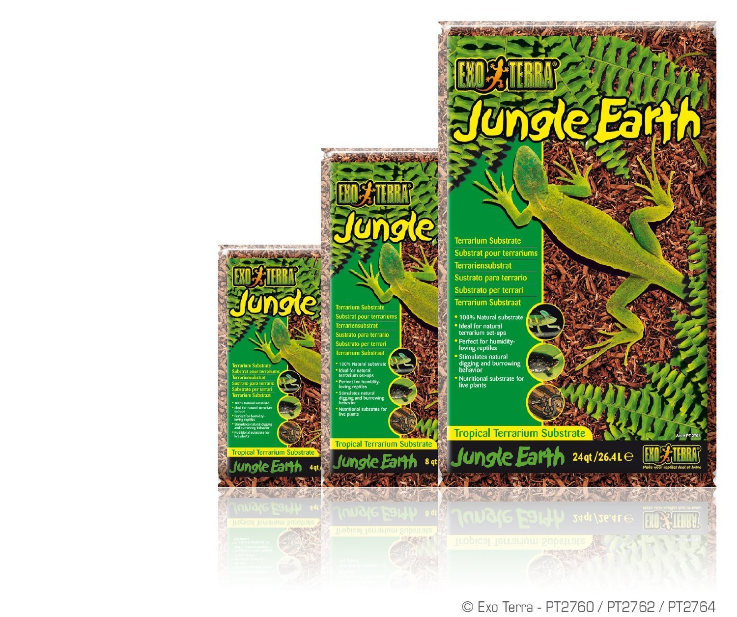 Exo Terra Jungle Earth Substrate - 100% Natural for Humidity Loving Reptiles | 4.4 Litre