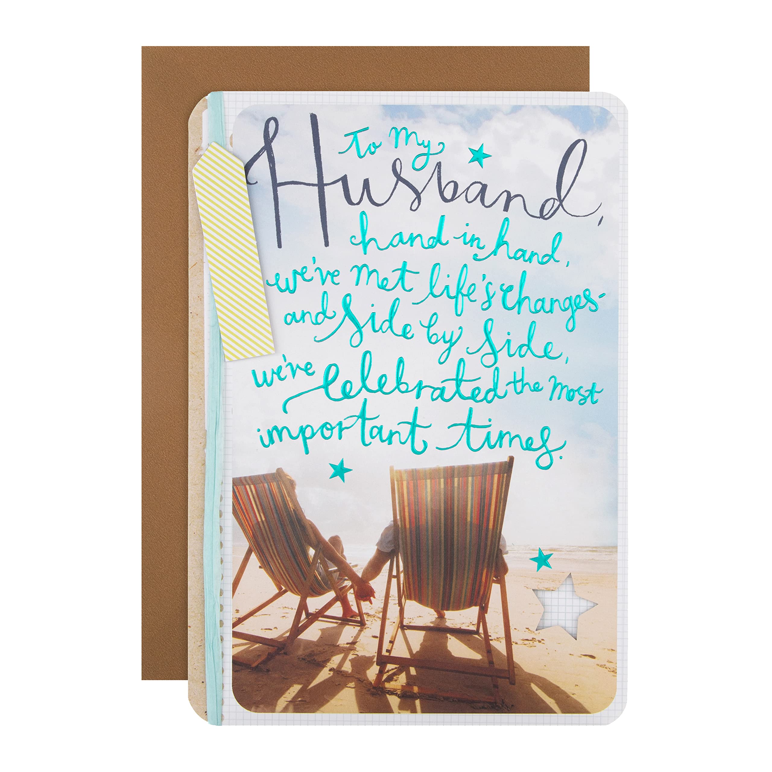 Hallmark Husband Birthday Card with Die Cut & Foil Details | 22.8 cm x 15.9 cm