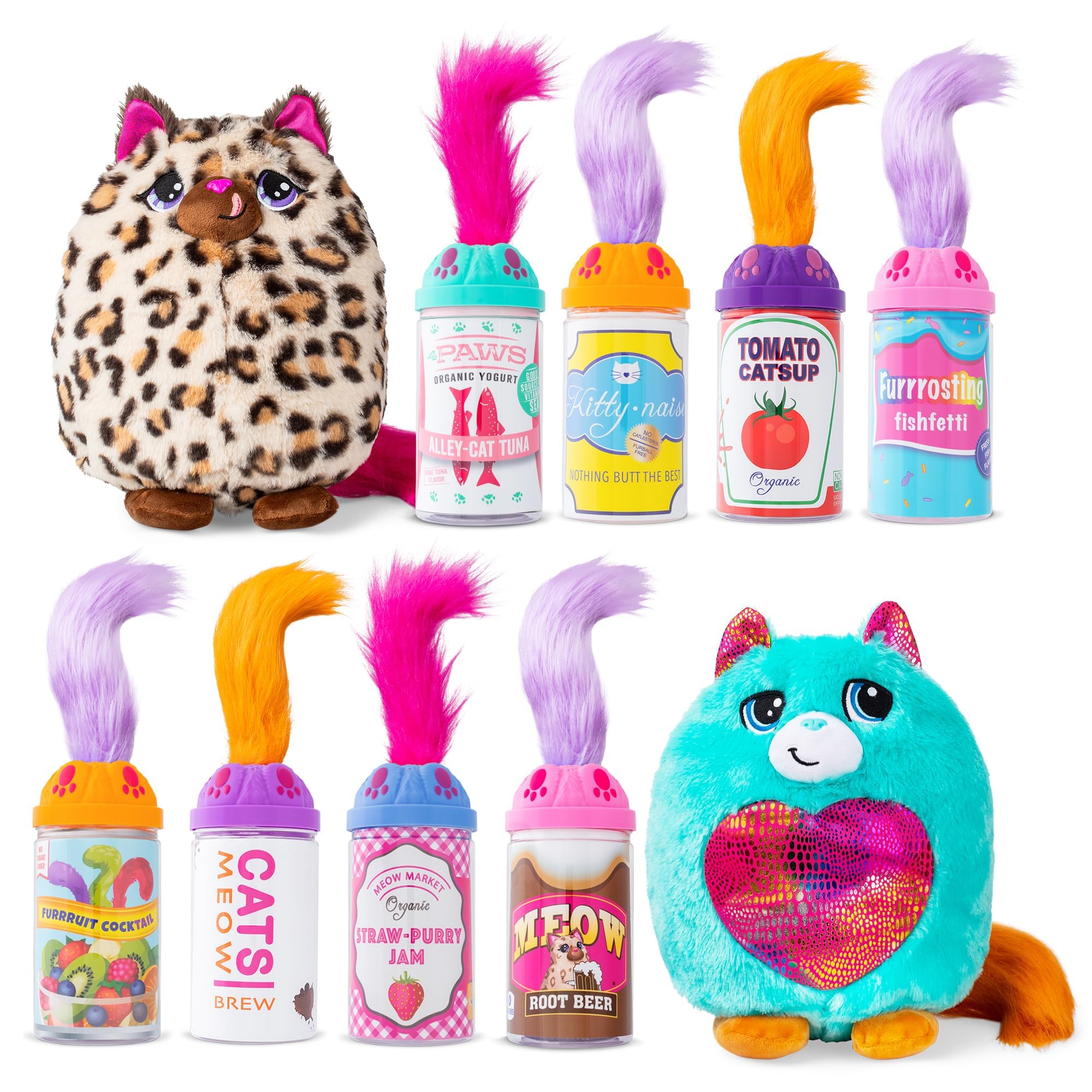 Basic Fun 03936 Surprise Cat Plush, Cuddly Soft Toy For Girls And Boys, Suitable For Kids Aged 4+, Assorted 4