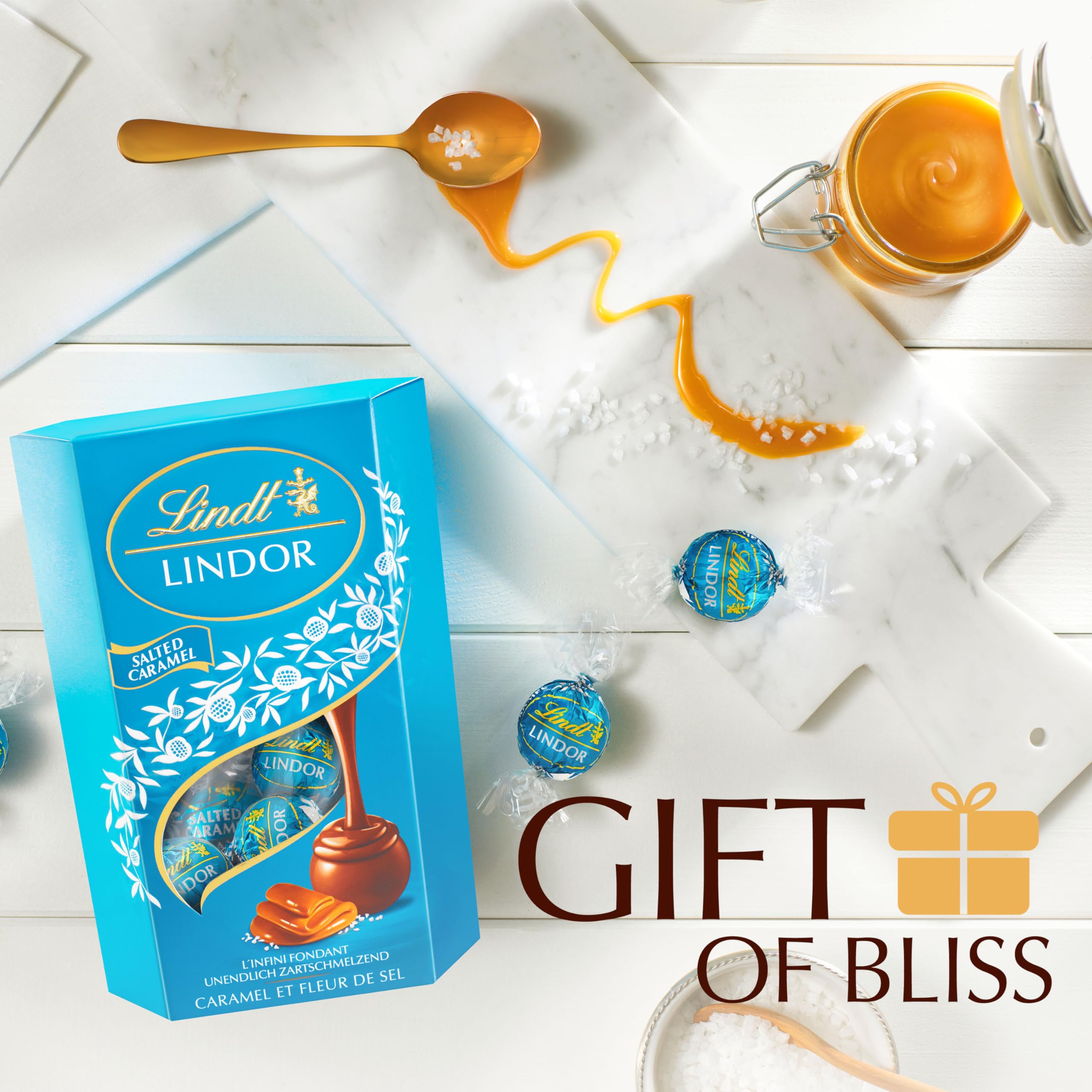 Lindt Lindor Salted Caramel Milchschokoladentrüffel – 200 g Geschenkbox (ca. 16 Trüffel) 9