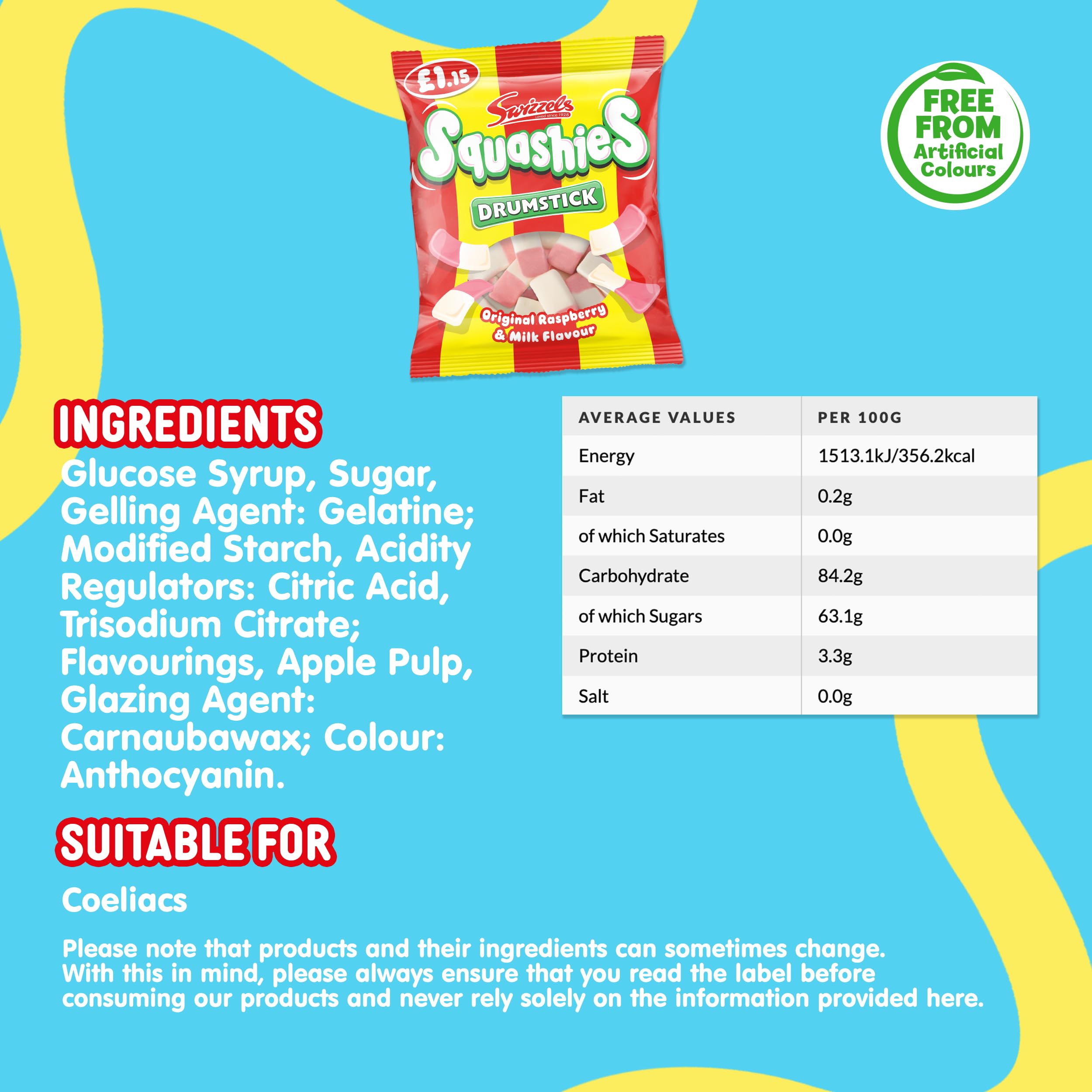 Swizzels Drumstick Squashies - Raspberry and Milk Flavour Sweets 3