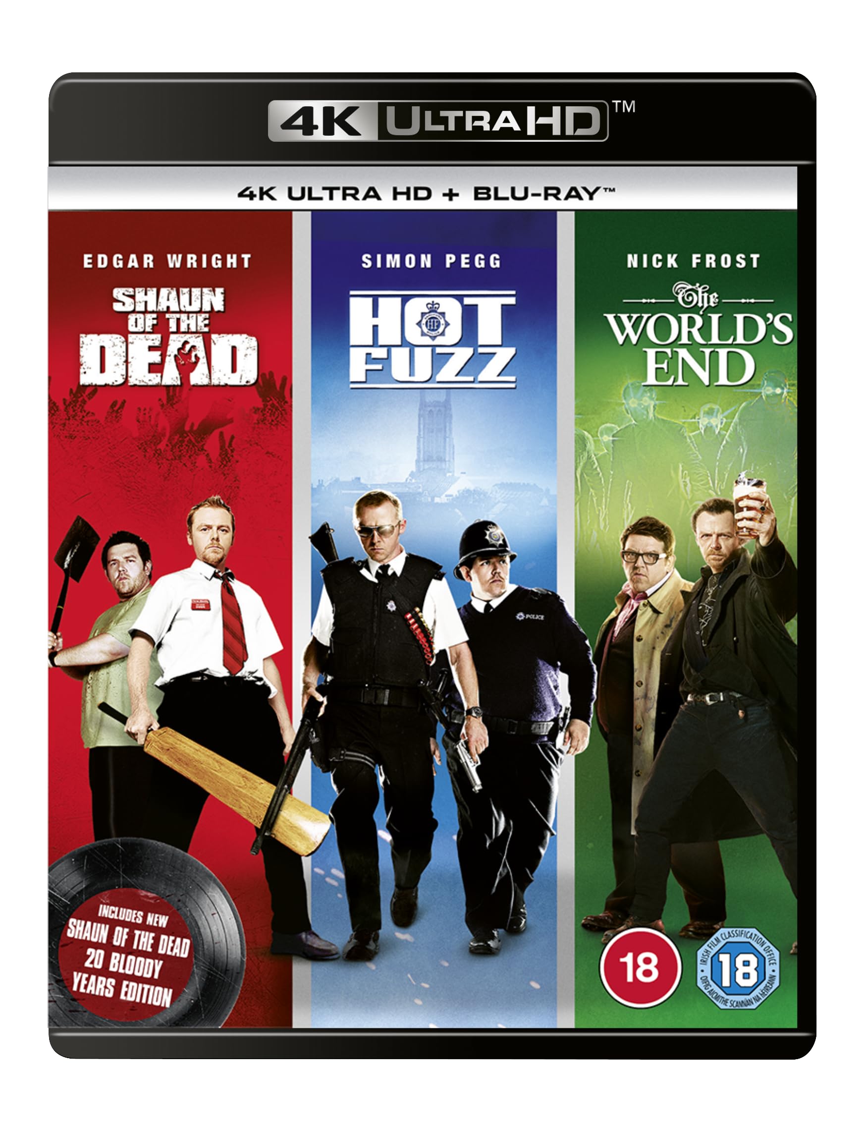 Three Flavours Cornetto Trilogy: Shaun of the Dead / Hot Fuzz / The World's End [4K UHD + Blu-Ray]