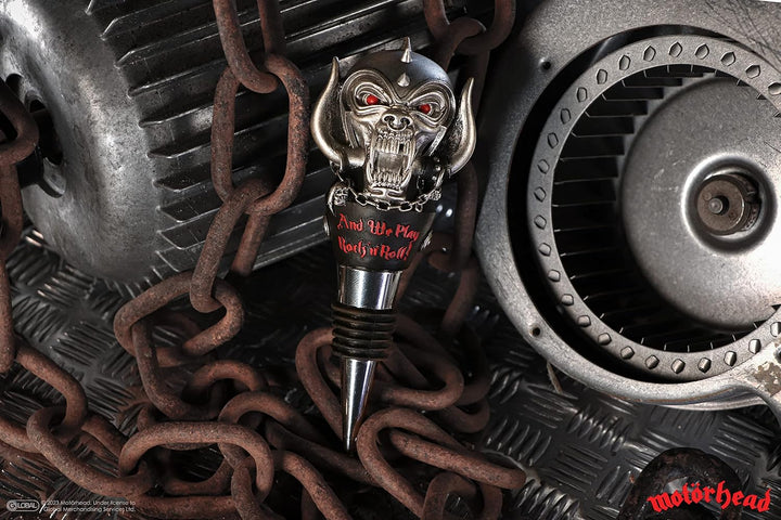 Nemesis Now - Officially Licensed Motorhead Warpig Bottle Stopper, Silver, 13.5cm