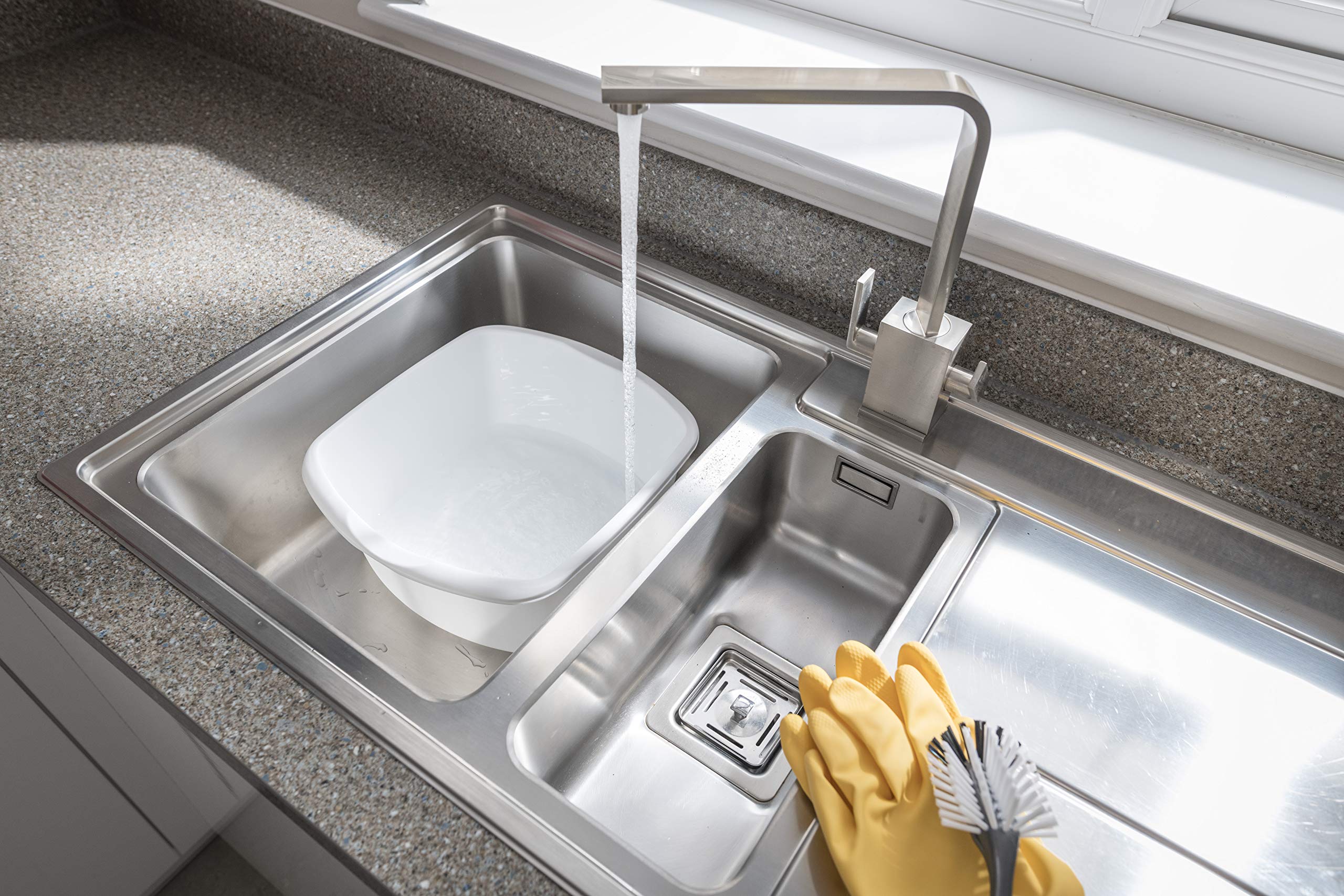 Addis - 8L Small Rectangular Washing Up Bowl, White 9