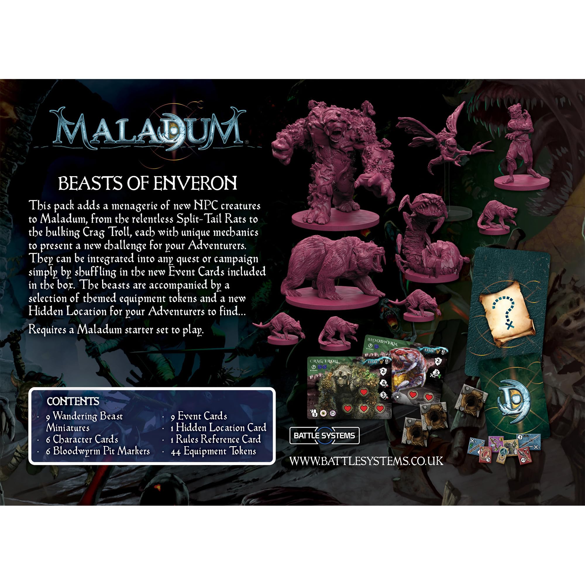 Battle Systems Maladum Beasts of Enveron Expansion - Wandering Monster Supplement 5