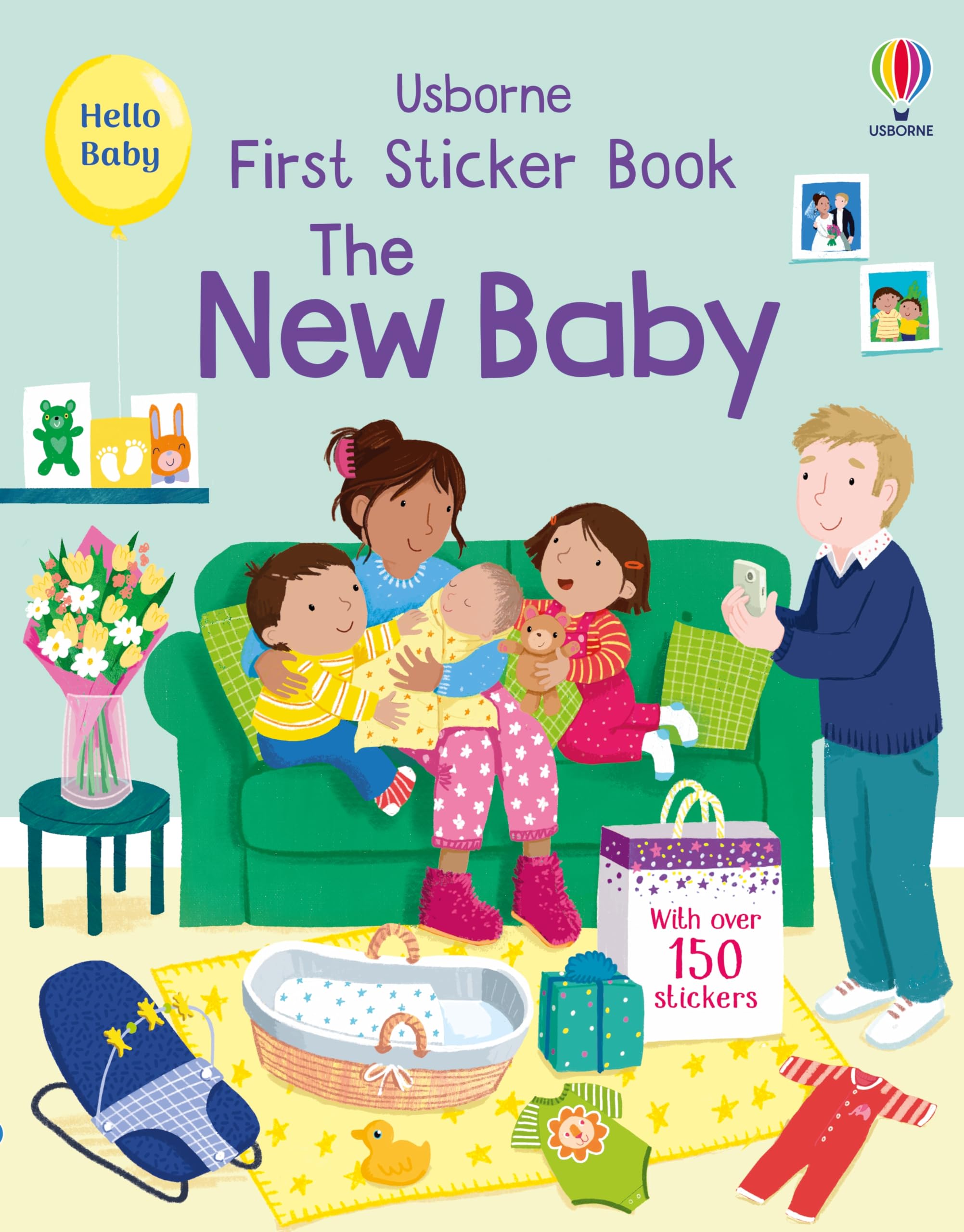 Usborne First Sticker Book The New Baby - Over 150 Stickers | Ages 3-5