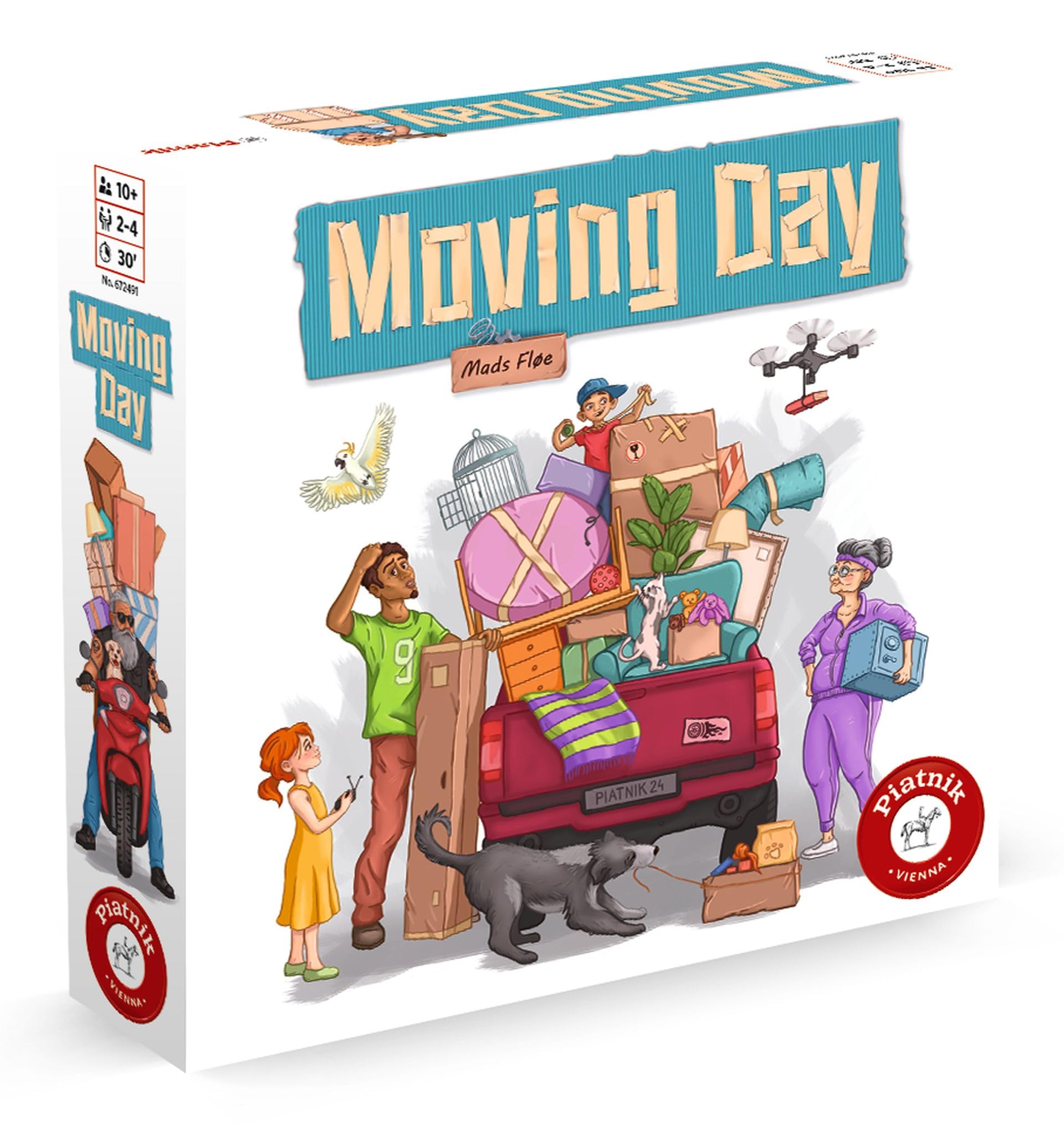 Piatnik Moving Day Tile Card Game for Ages 10+ | 2-4 Players | 30-Minute Playtime