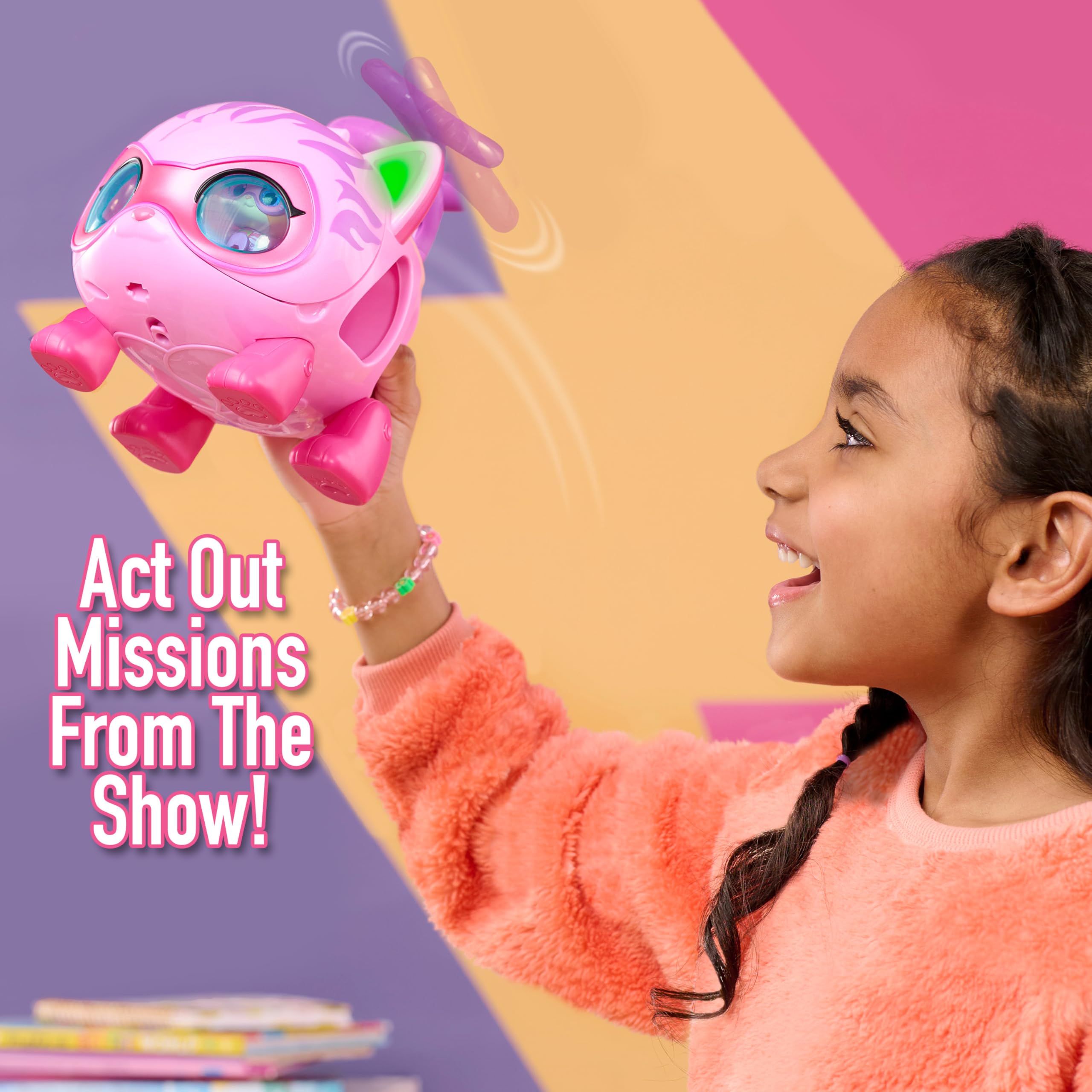 Disney Junior SuperKitties Su-Purr Wild Kitty Copter with Lights - Interactive Vehicle Playset for Kids 3