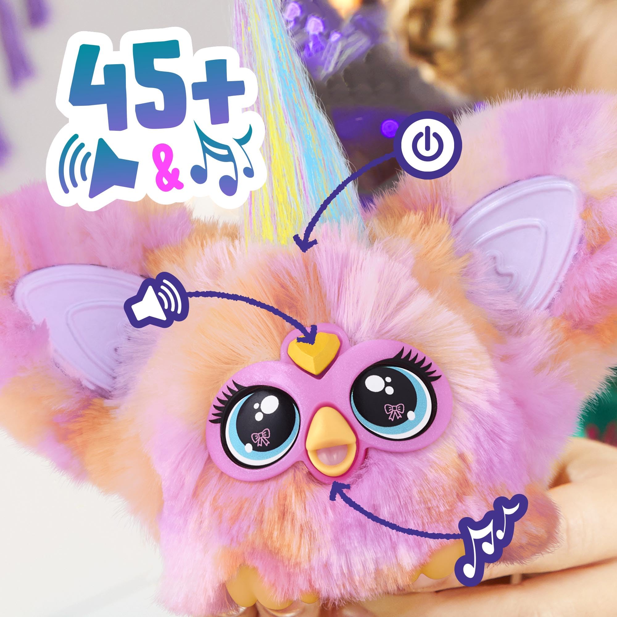 Furby May-May and Greenie-Meanie Fierce and Fabulous Pack of 2 Electronic Plush Toys 5