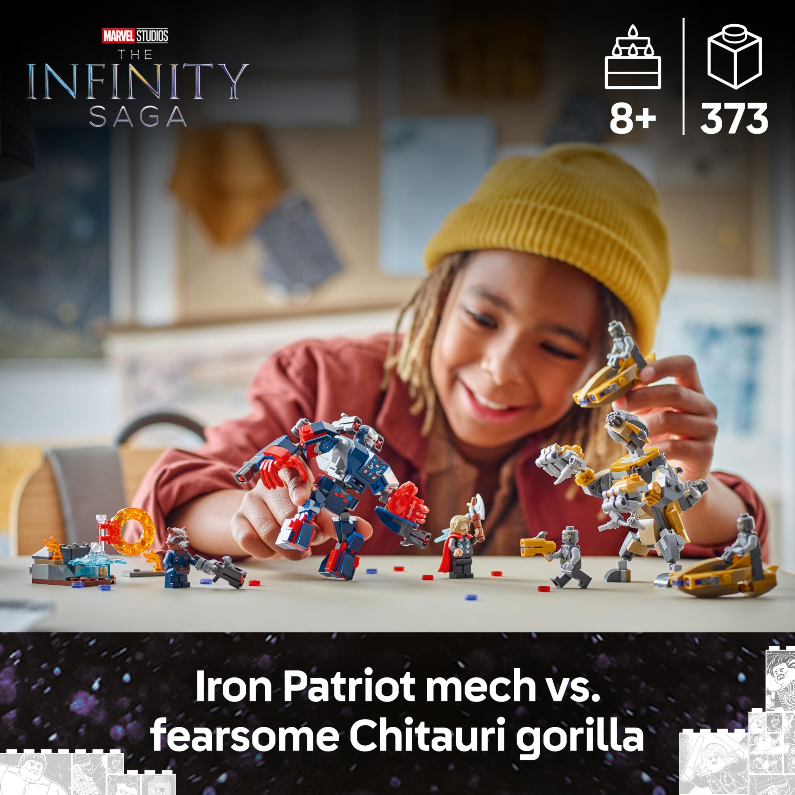 LEGO ǀ Marvel Avengers: Endgame Thor vs. Chitauri – Baubares Action-Spielset für Kinder ab 8 Jahren 4