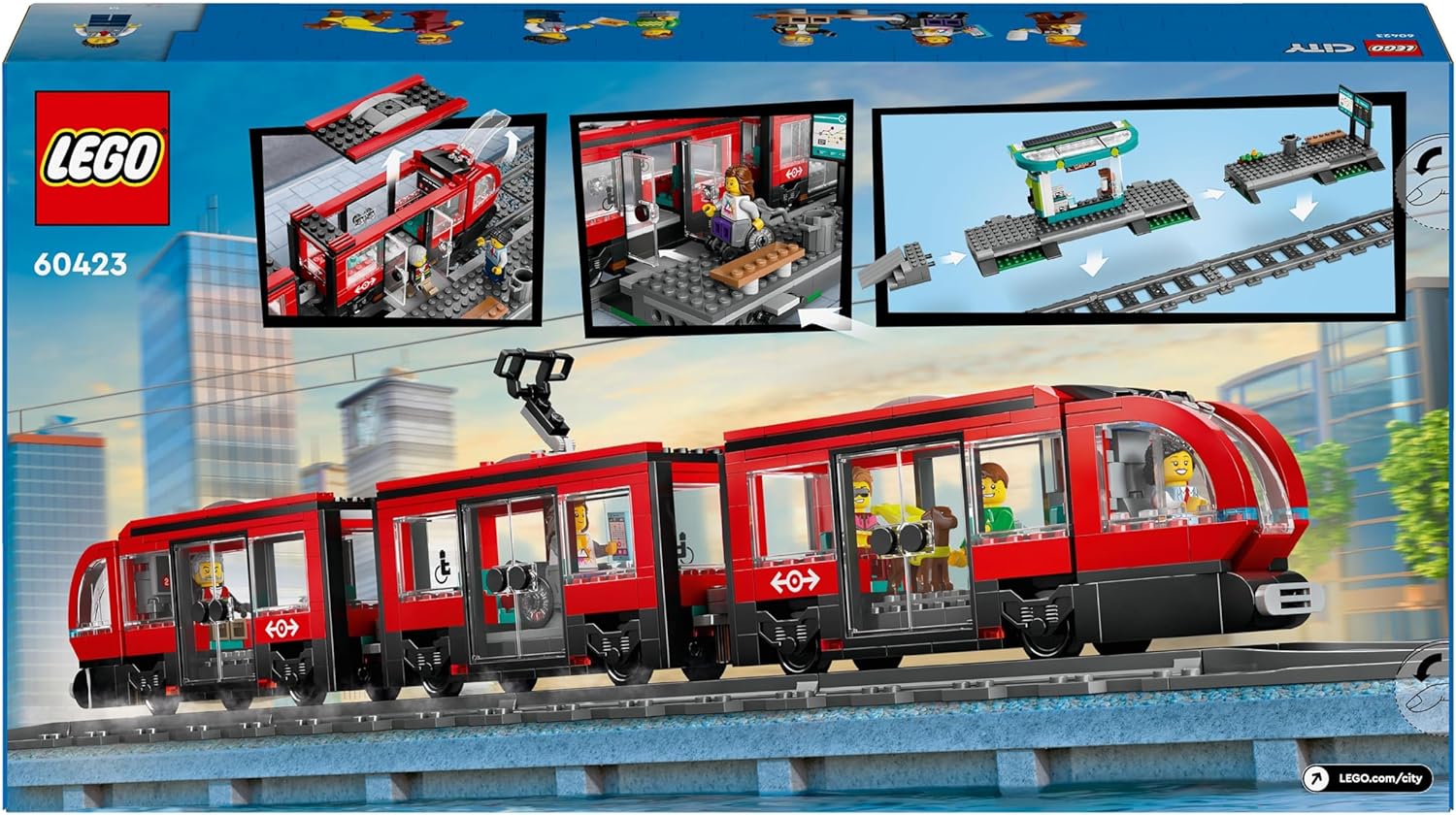 LEGO City Downtown Tram and Station Building Toy Set - 811-Piece Playset for Ages 7+ 4