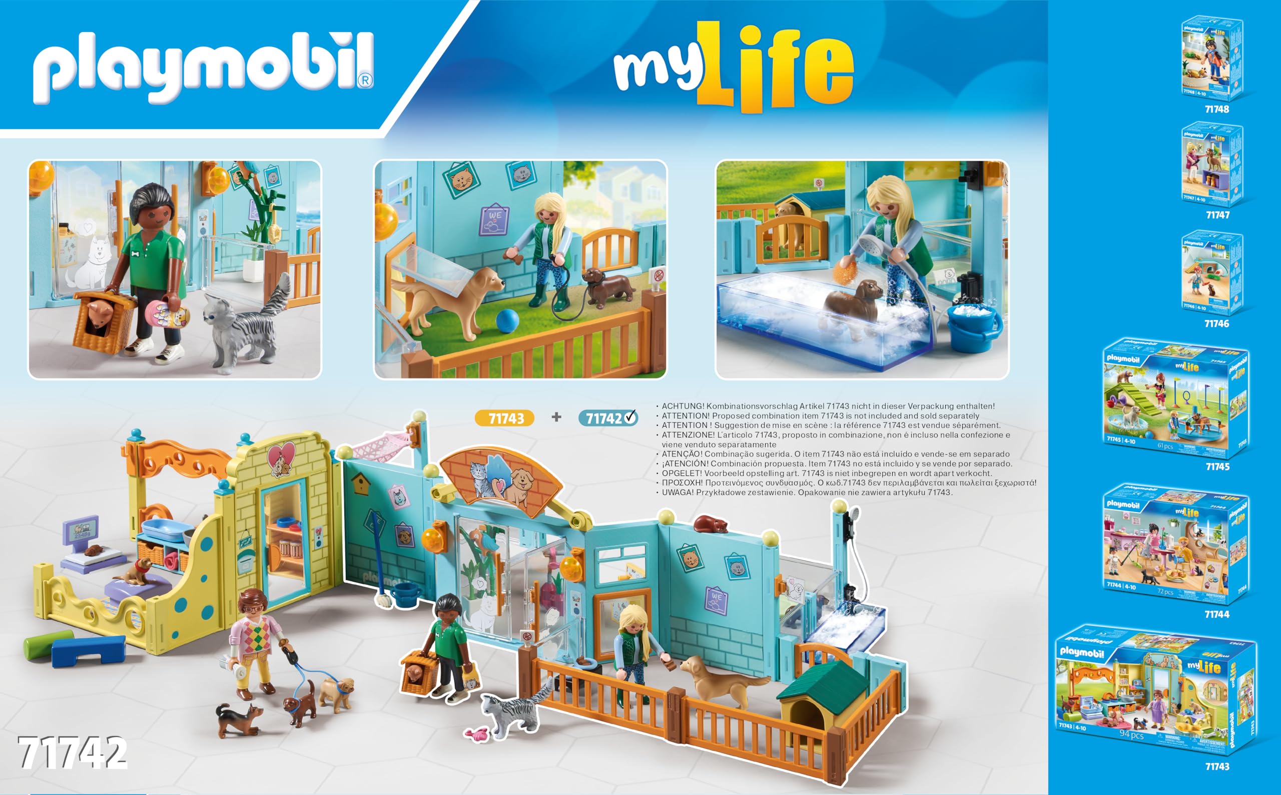 Playmobil My Life Animal Hotel Playset - 191-Piece Animal Figures Set for Kids 4+ 4