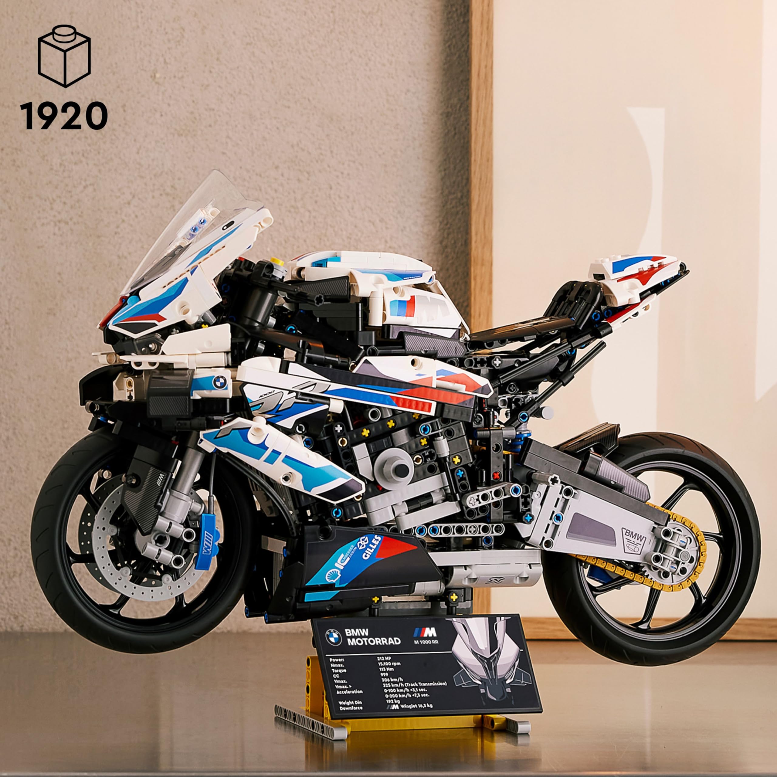 LEGO Technic 42130 BMW M 1000 RR Motorbike Model Kit | 1:5 Scale | 1920 Pieces