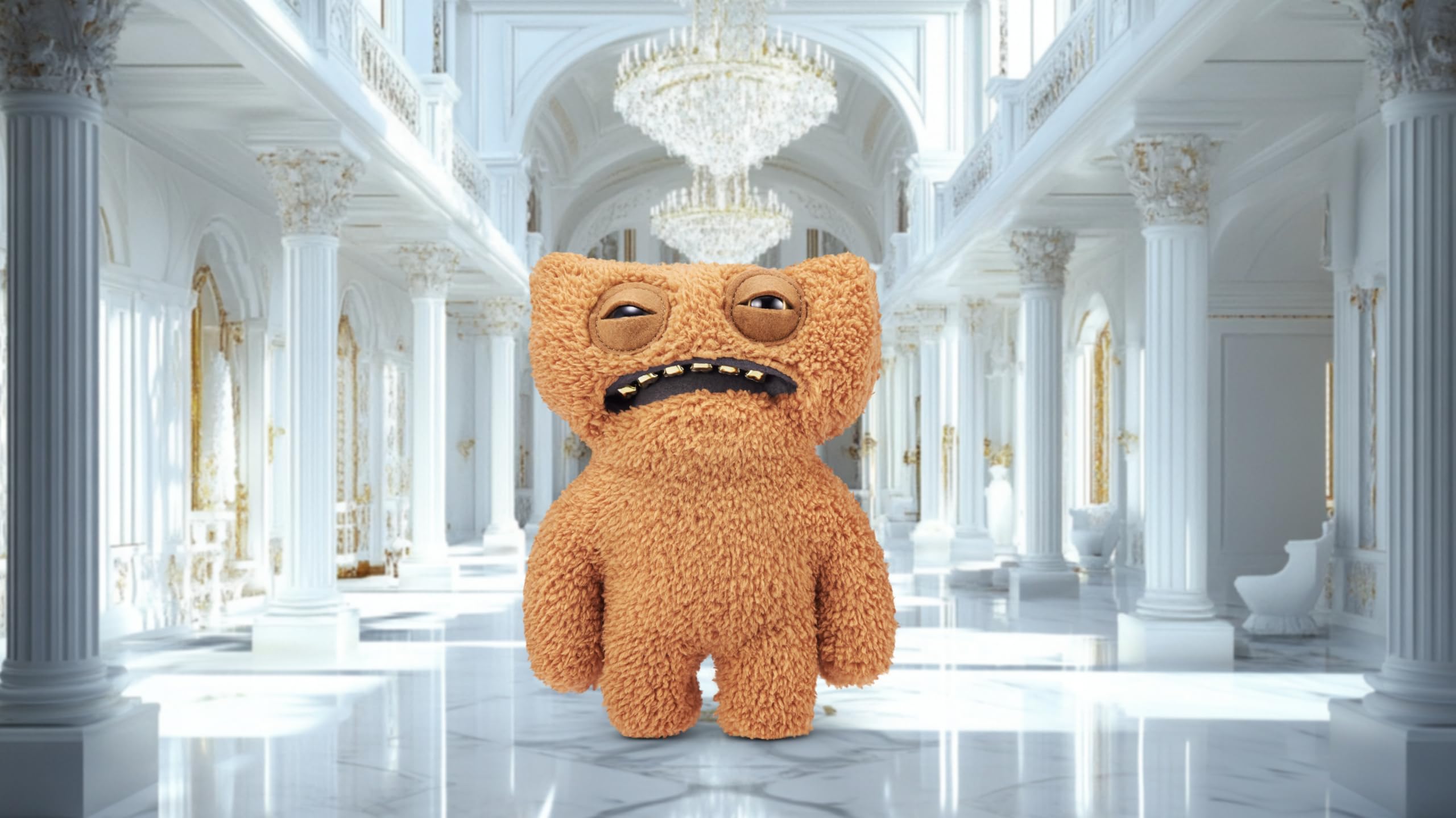 Fuggler Gold Fuggs - Funny Ugly Monster Plush Collectible Toy, 9" Soft Doll for Kids 4+ 4