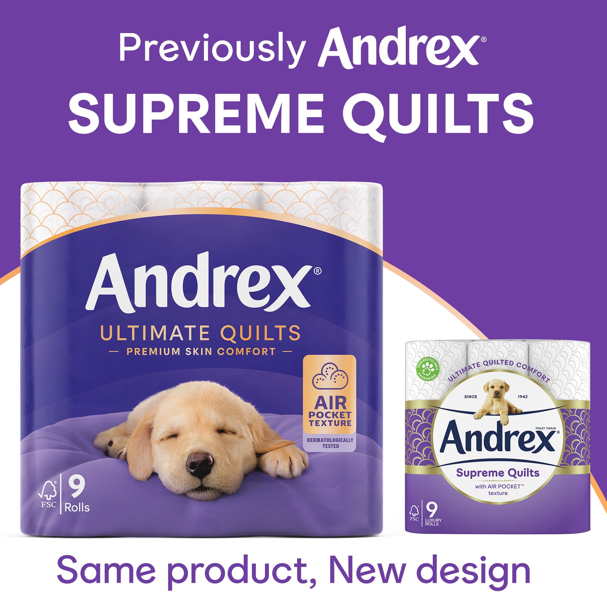 Andrex Supreme Quilts Mega Toilet Roll - 9 Rolls (13.5 Standard Rolls Equivalent) 14