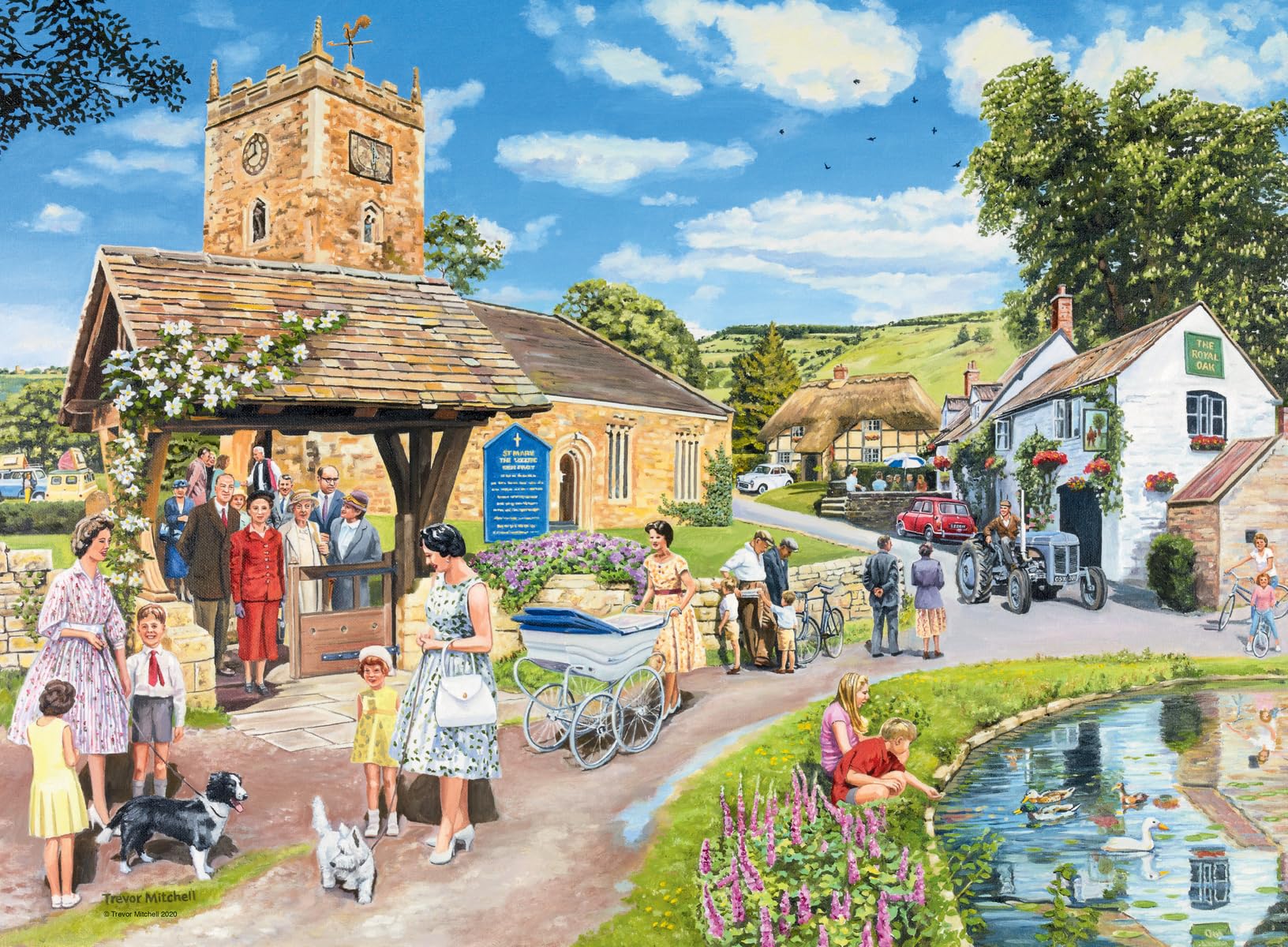 Ravensburger Happy Days No.3 Countryside Nostalgia 4x 500 Piece Jigsaw Puzzles for Adults and Kids 10+