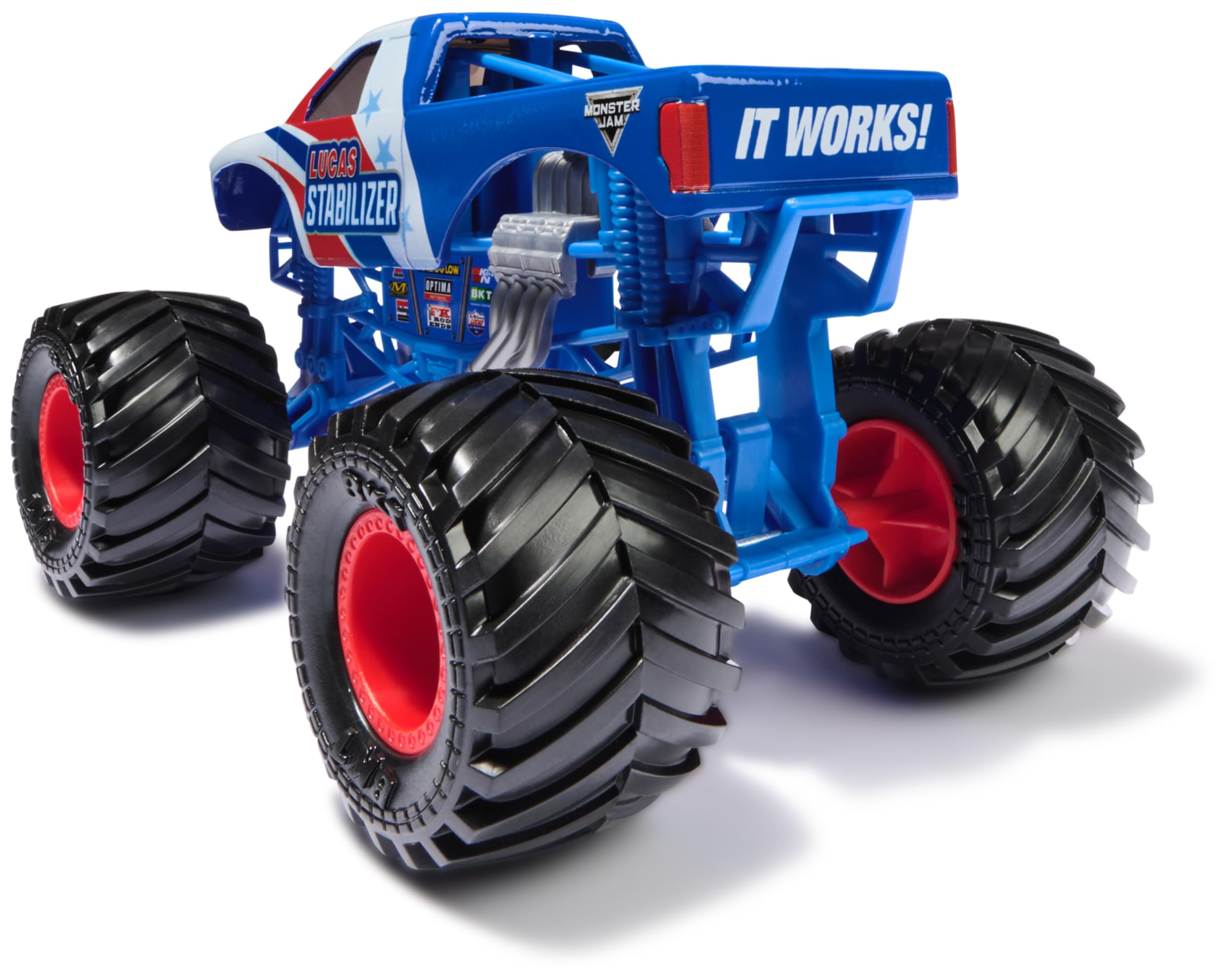 Monster Jam Lucas Stabilizer Monster Truck - 1:24 Scale Die-Cast Vehicle for Kids 3